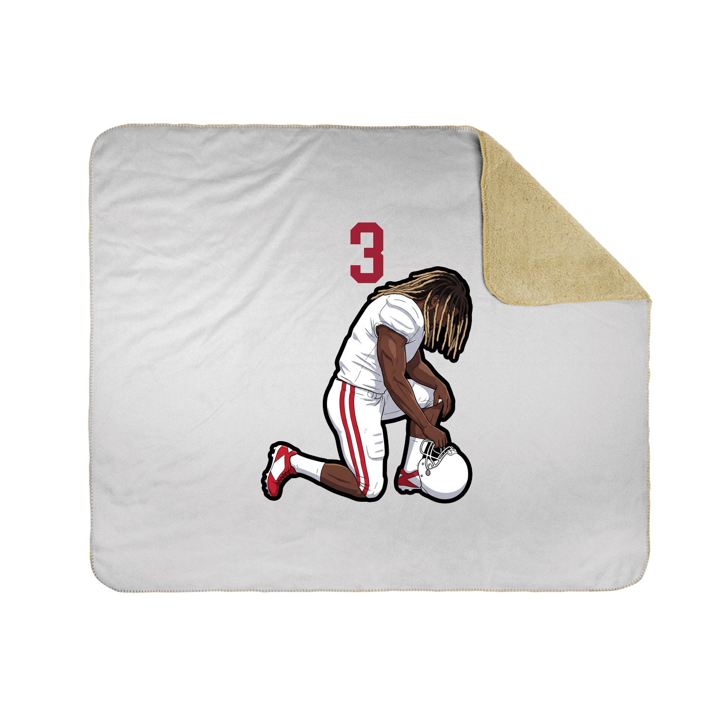 Throw Blanket — Number Top in White