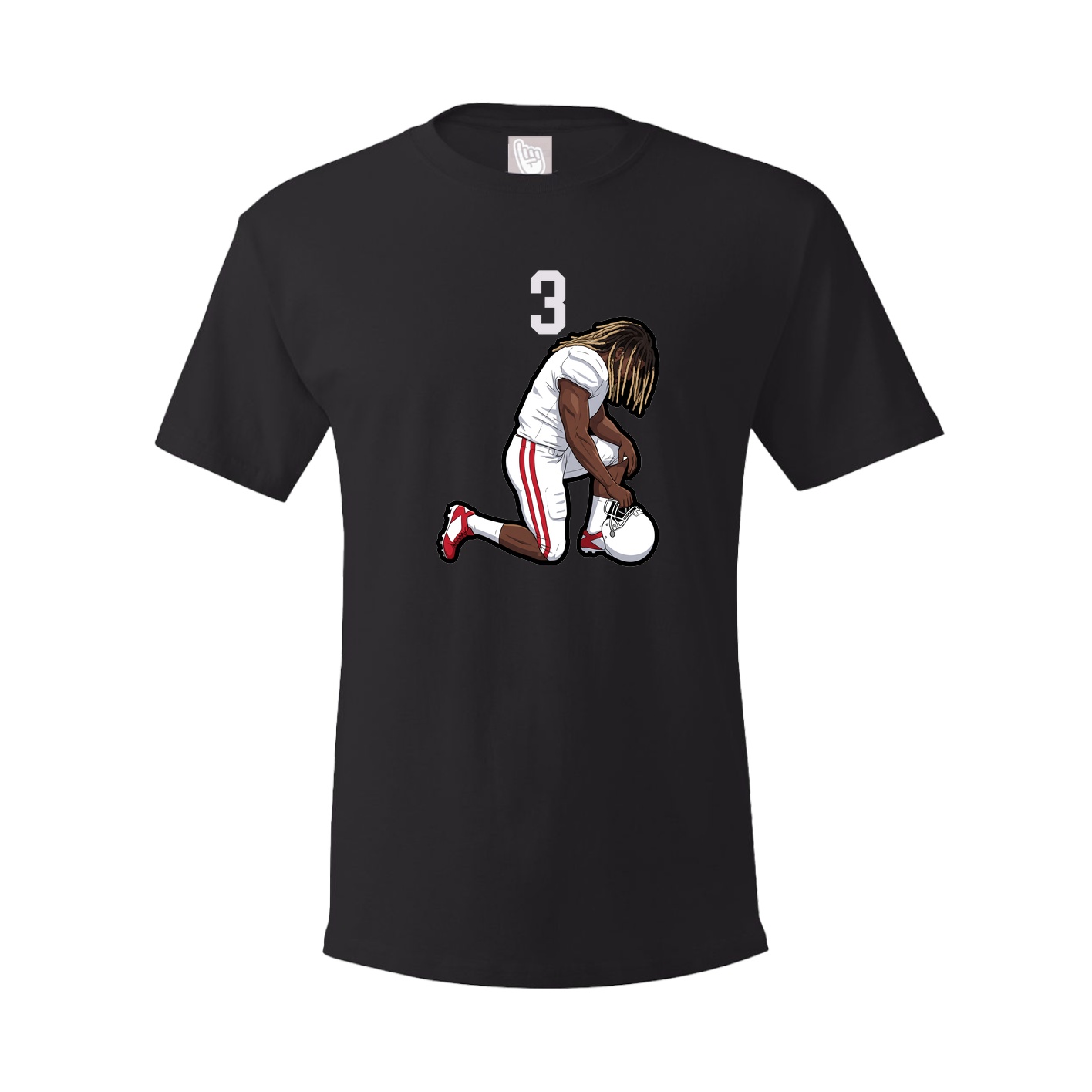 Youth Tee — Number Top in Black