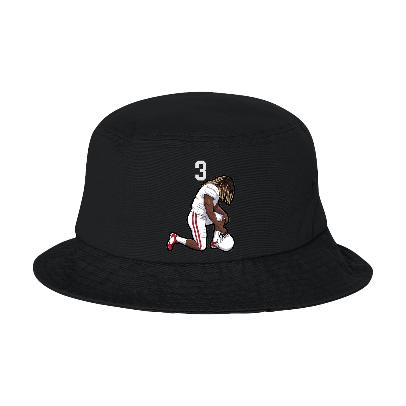 Bucket Cap — Number Top in Black