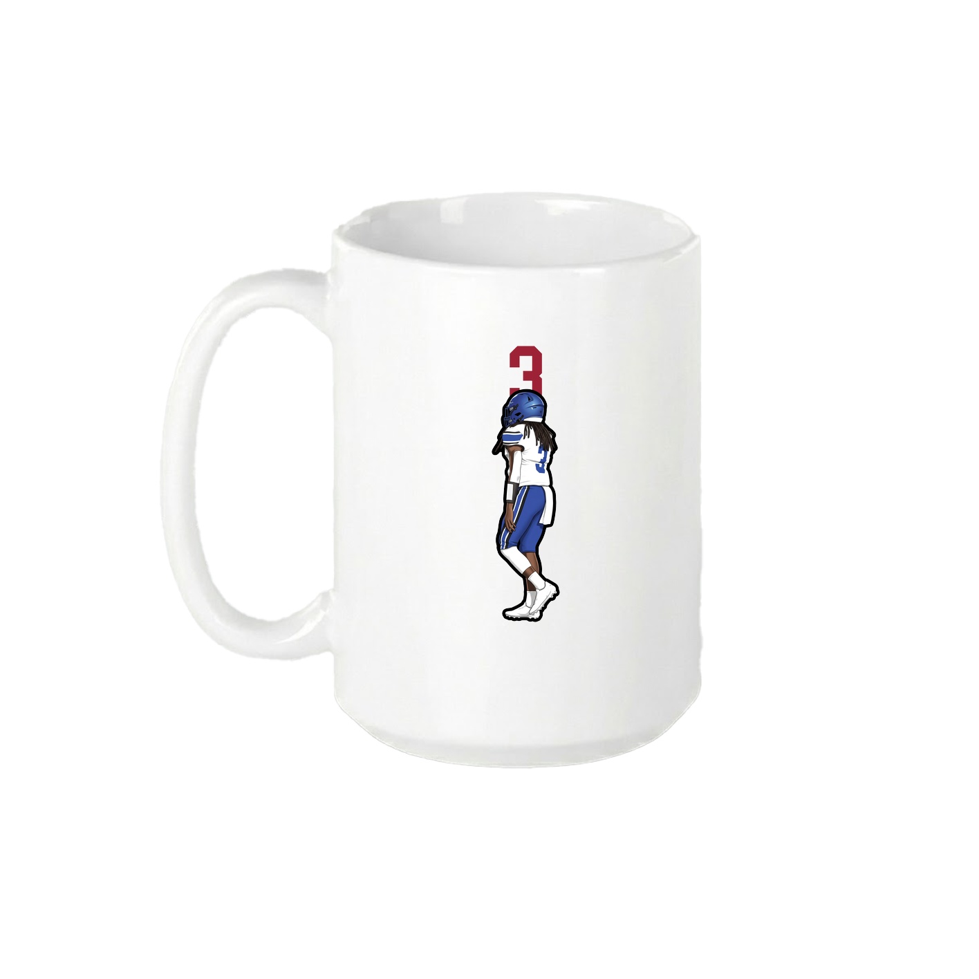 15oz Coffee Mug — Number Top in White