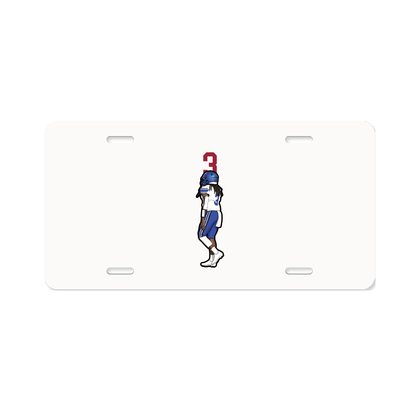 License Plate — Number Top in Classic