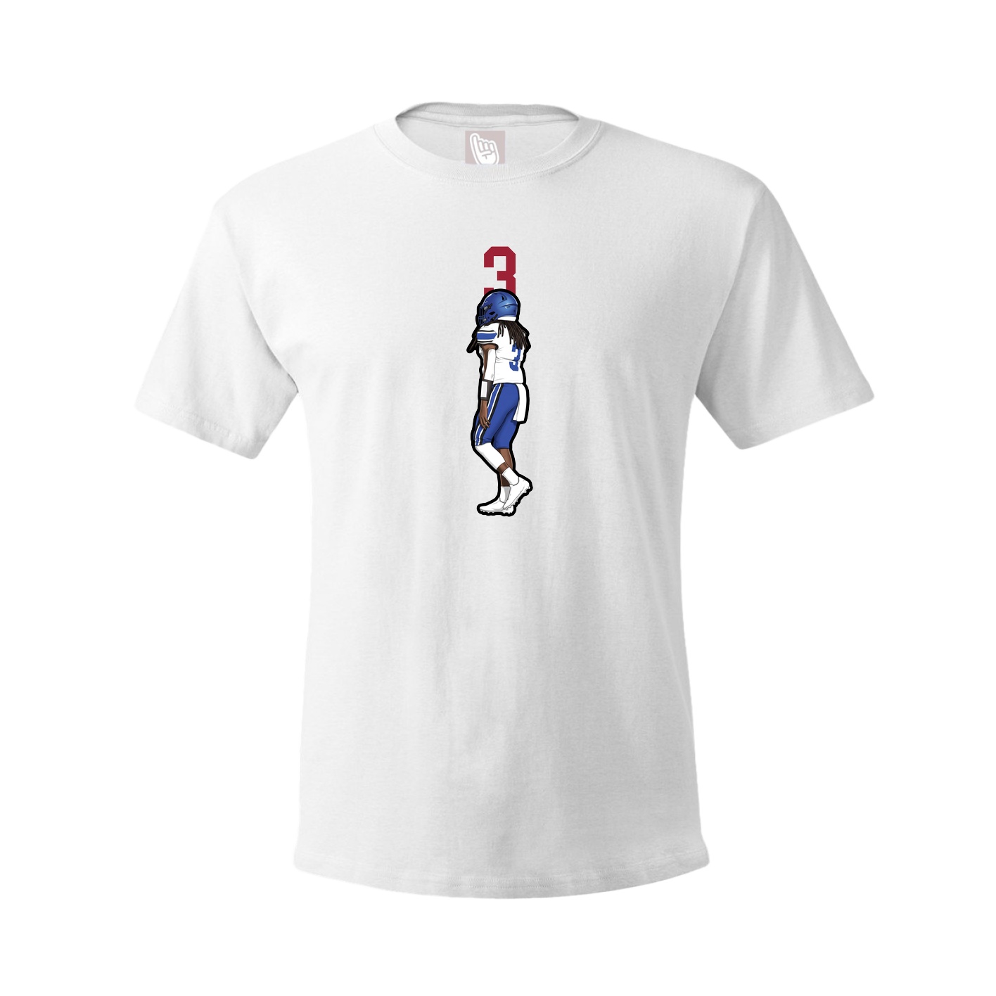 Youth Tee — Number Top in White