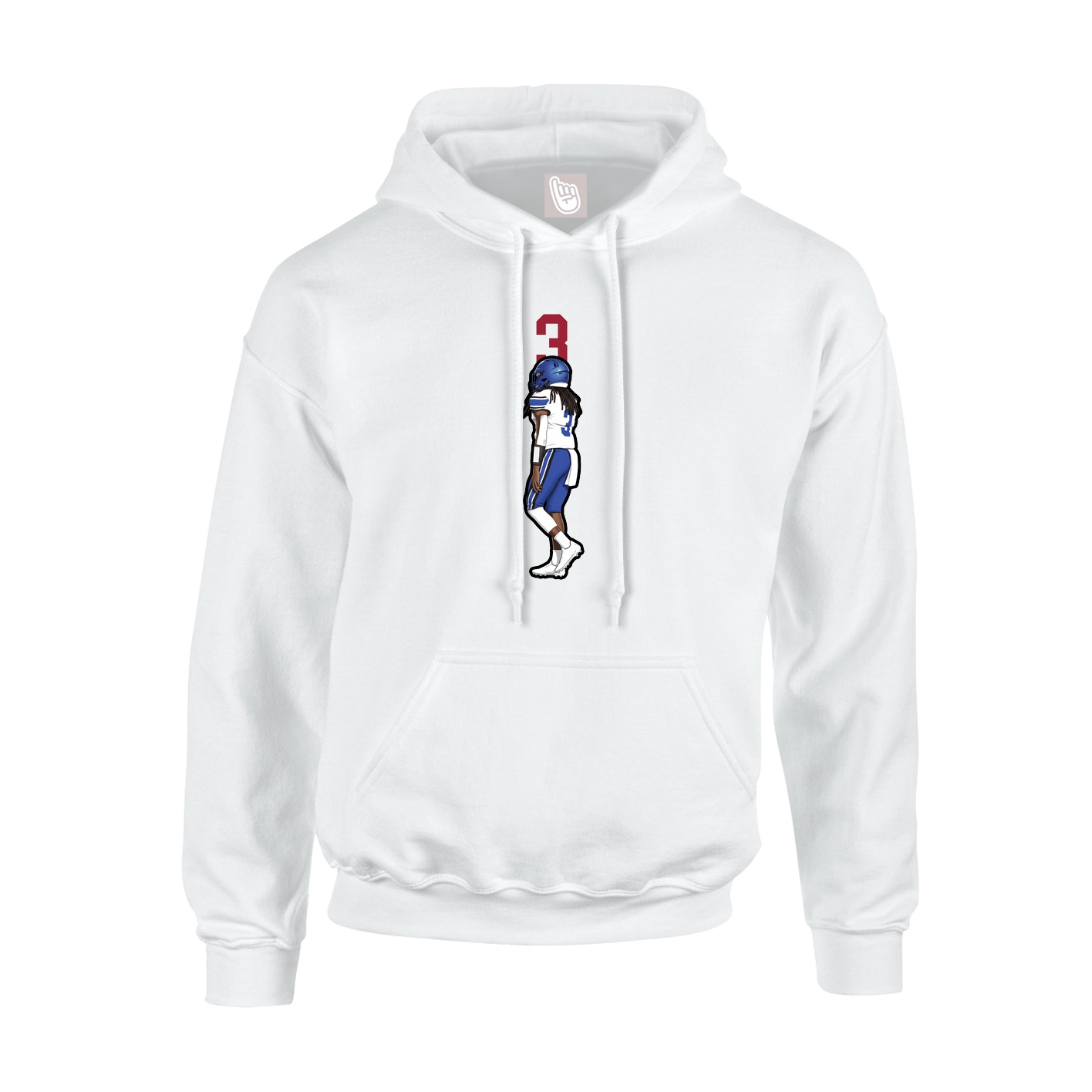 Hoodie — Number Top in White