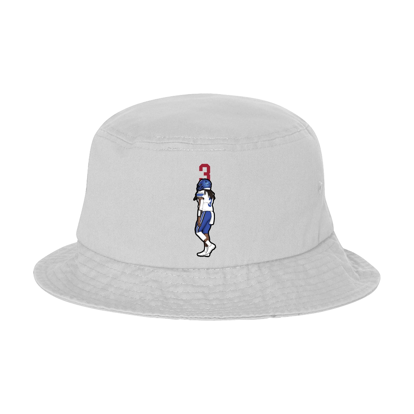 Bucket Cap — Number Top in White