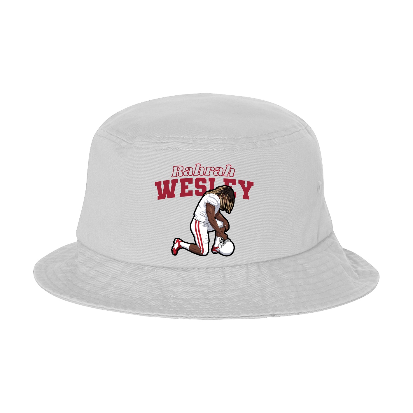 Bucket Cap — Name Arch in White