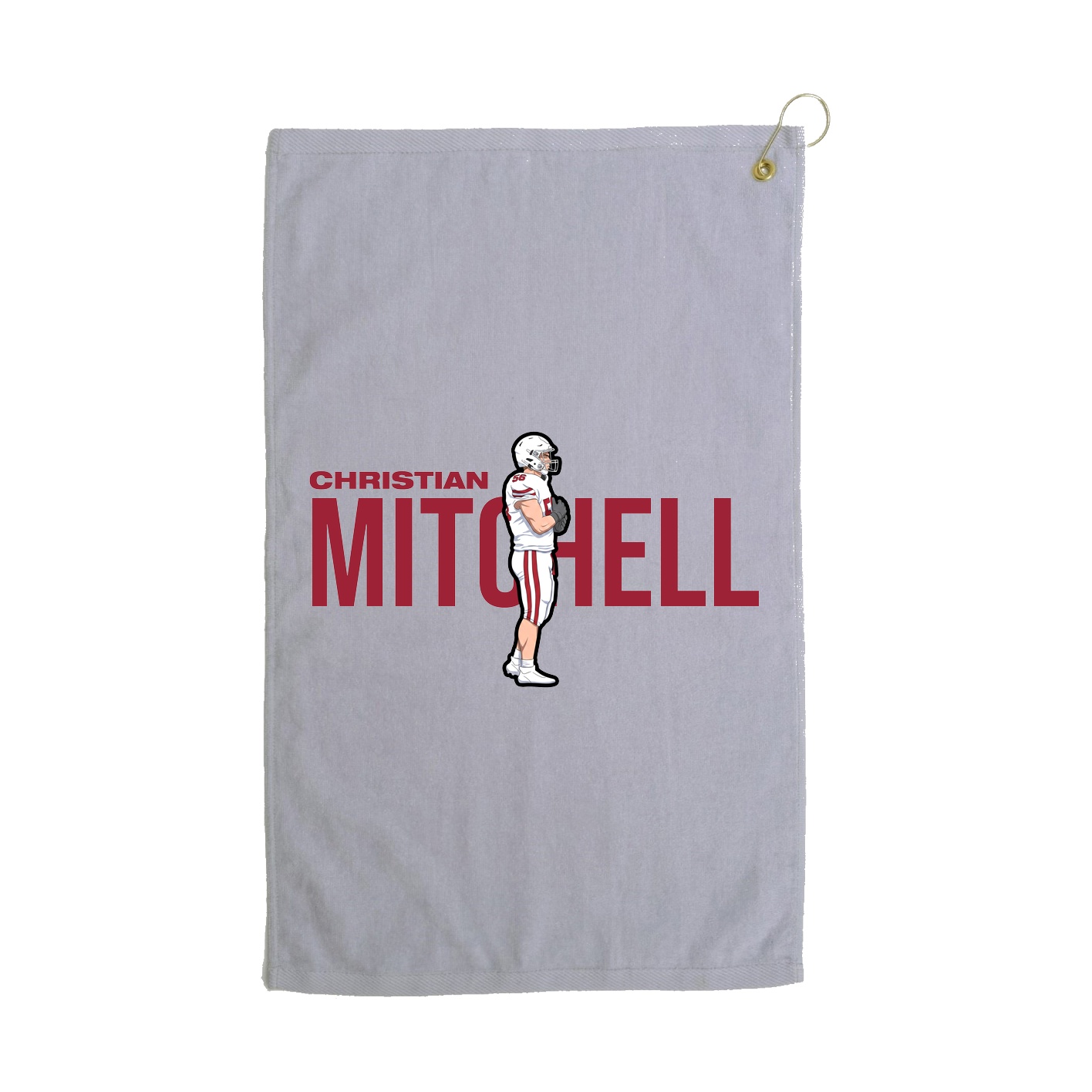 Golf Towel — Player Name in Grey