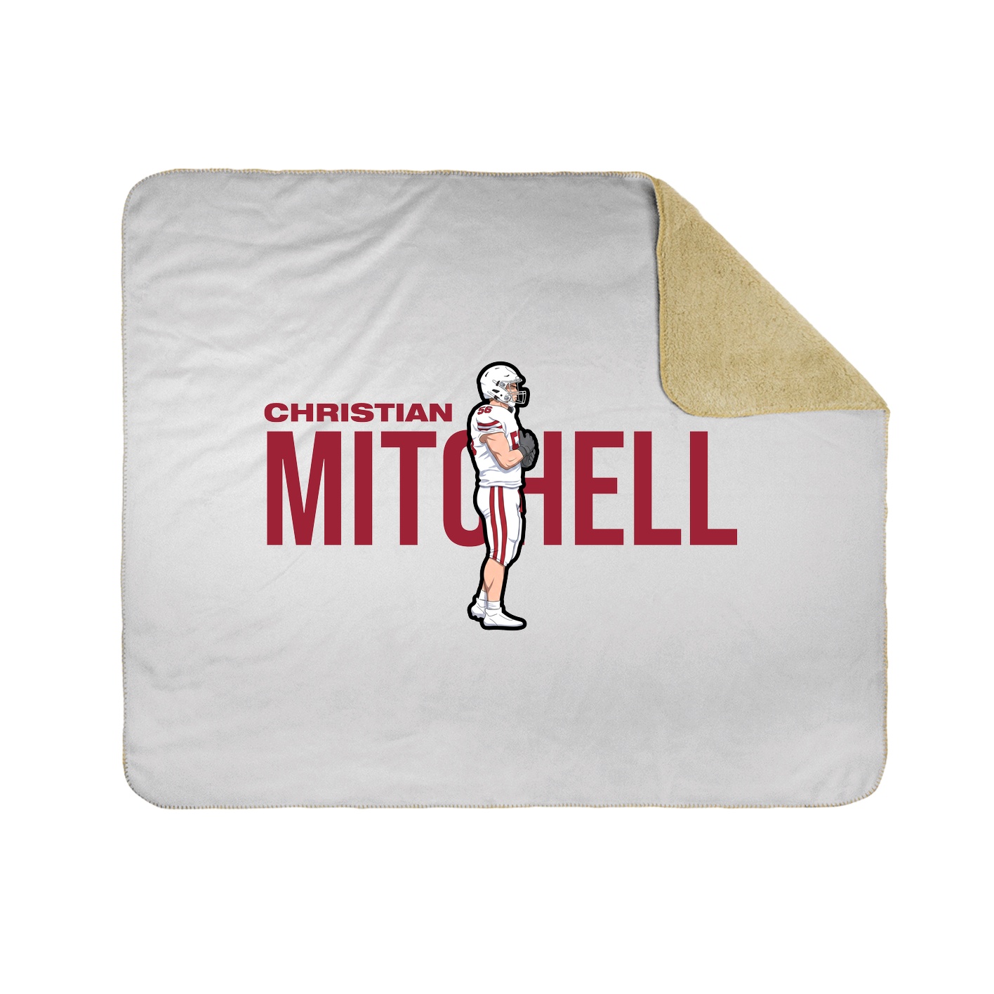 Throw Blanket — Player Name in White