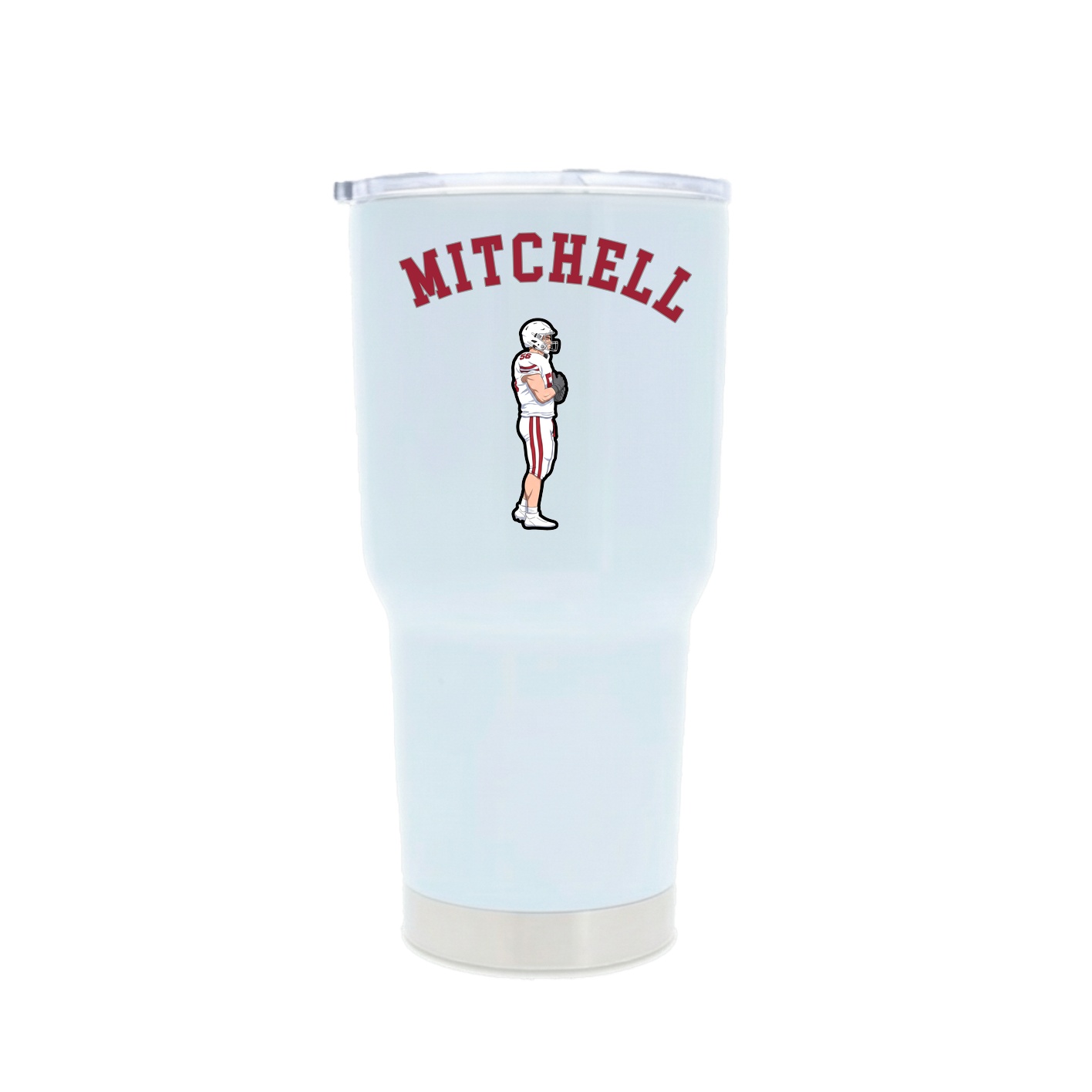30oz Stainless Steel Tumbler — Shirsey Arch in White