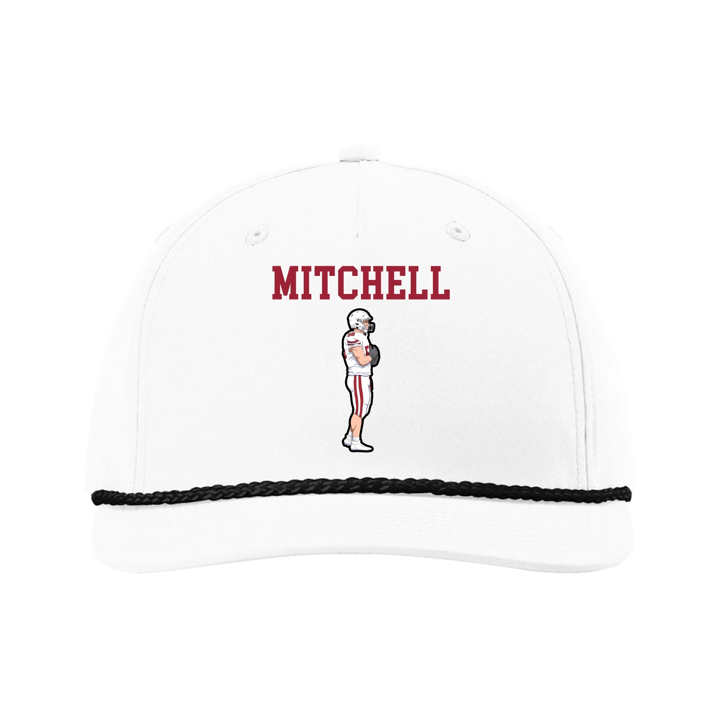 Five-Panel Classic Rope Cap — Shirsey in White