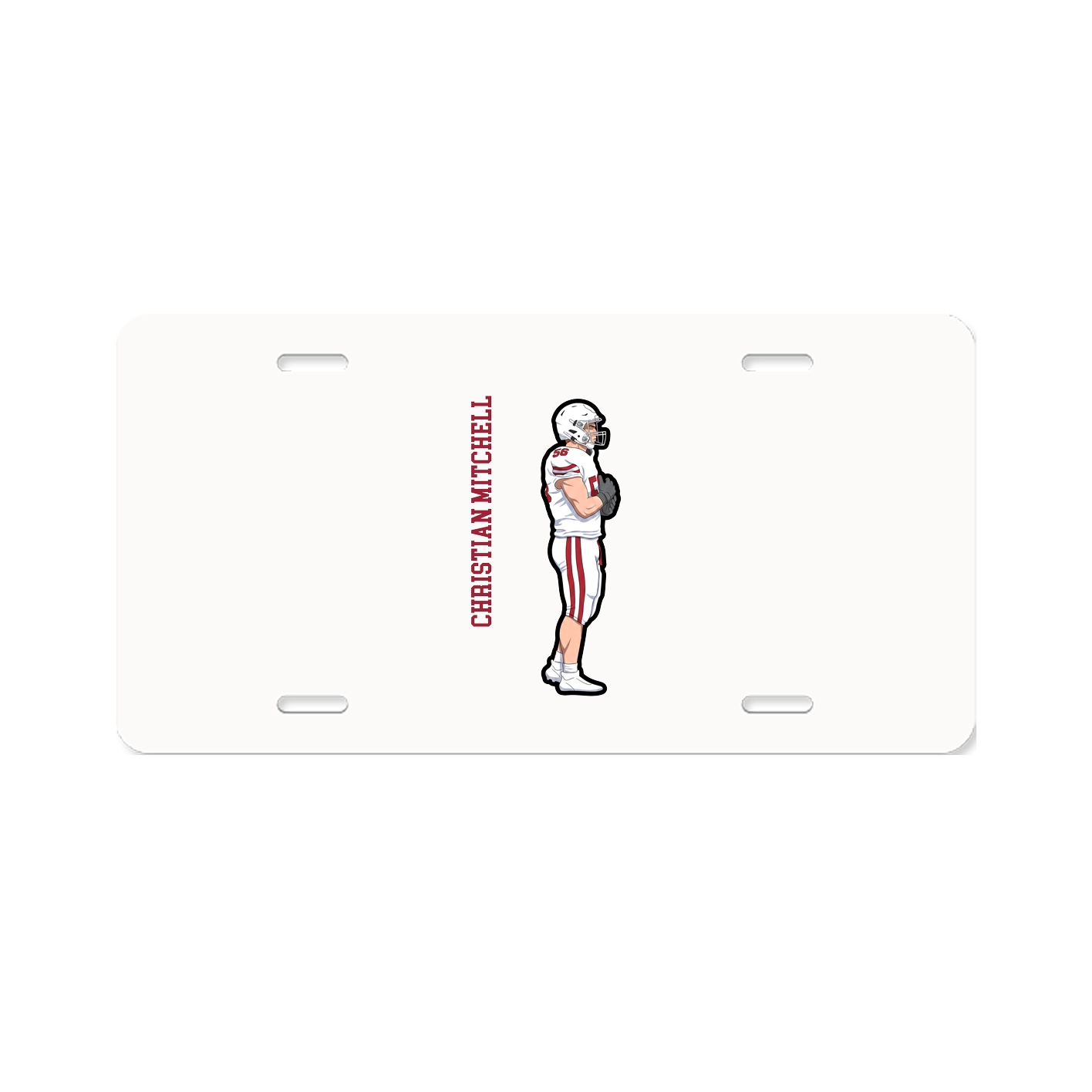 License Plate — Name Vertical in Classic