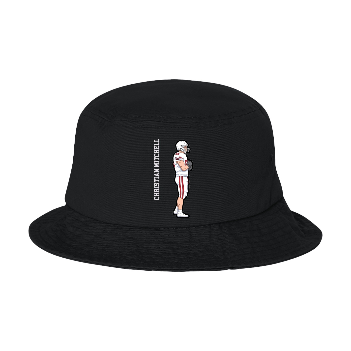Bucket Cap — Name Vertical in Black