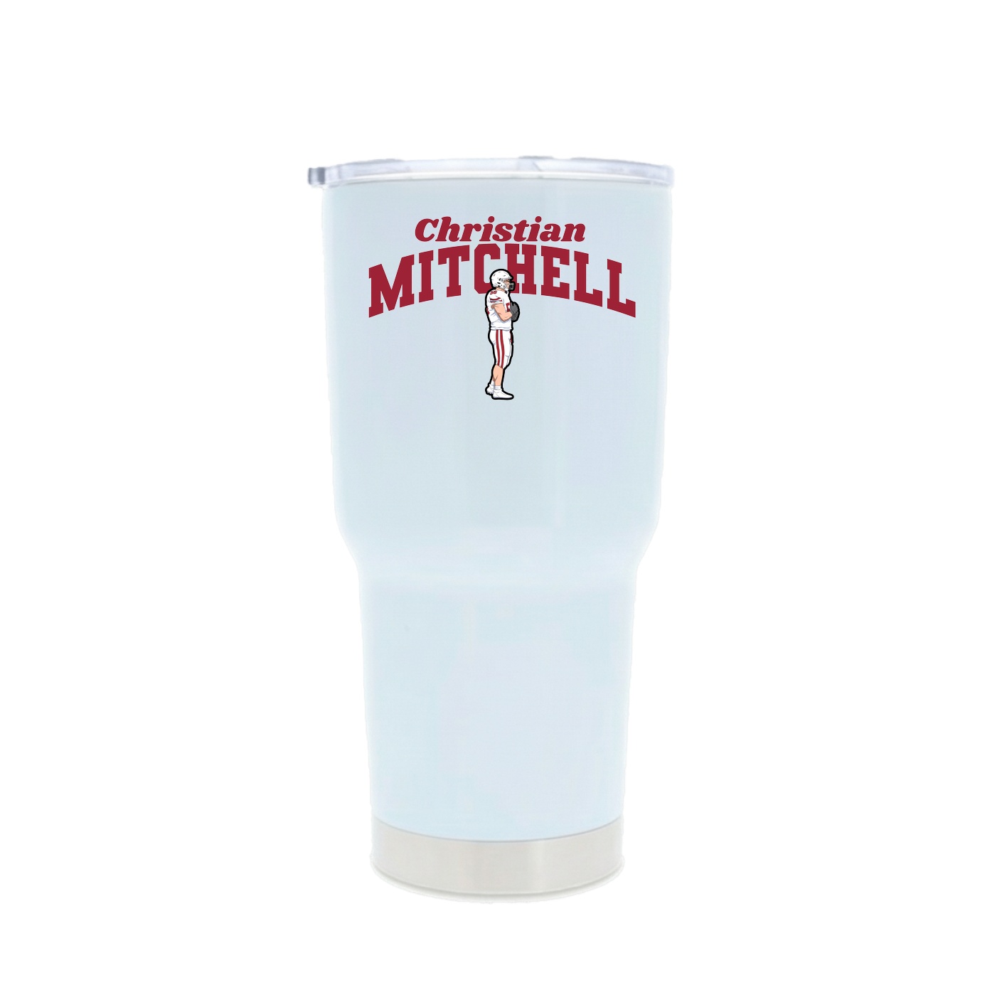 30oz Stainless Steel Tumbler — Signature Arch in White