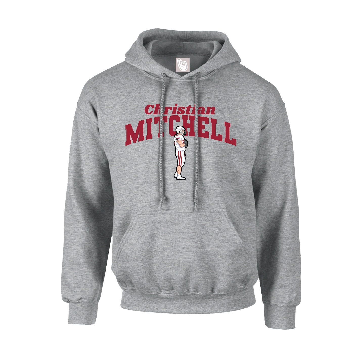 Youth Hoodie — Signature Arch in Grey