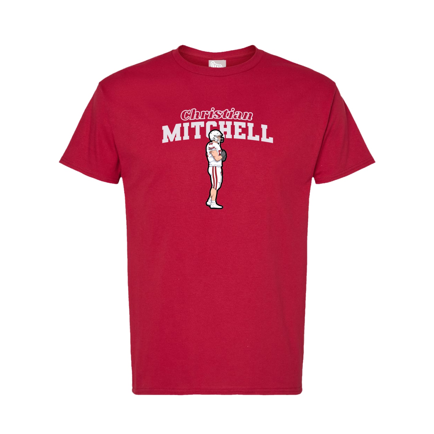 Tee — Name Arch in Crimson