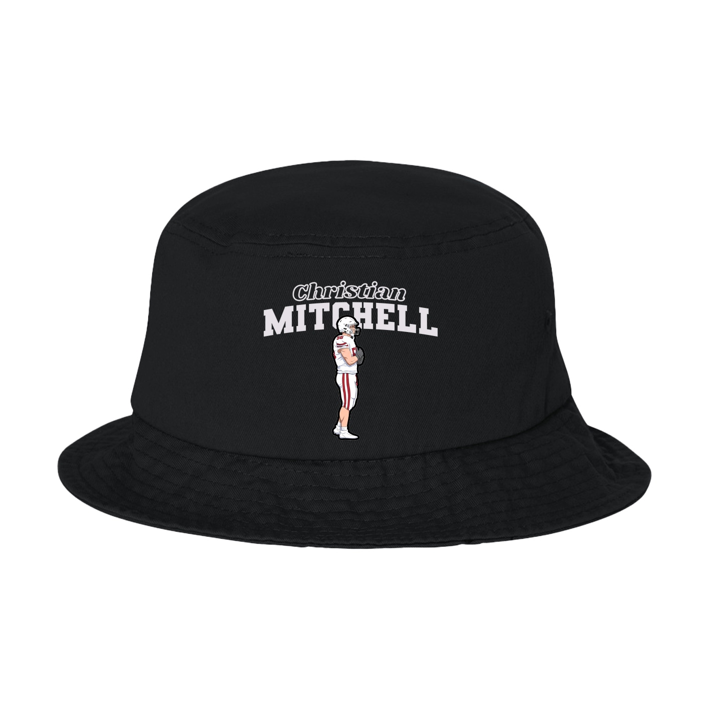 Bucket Cap — Name Arch in Black
