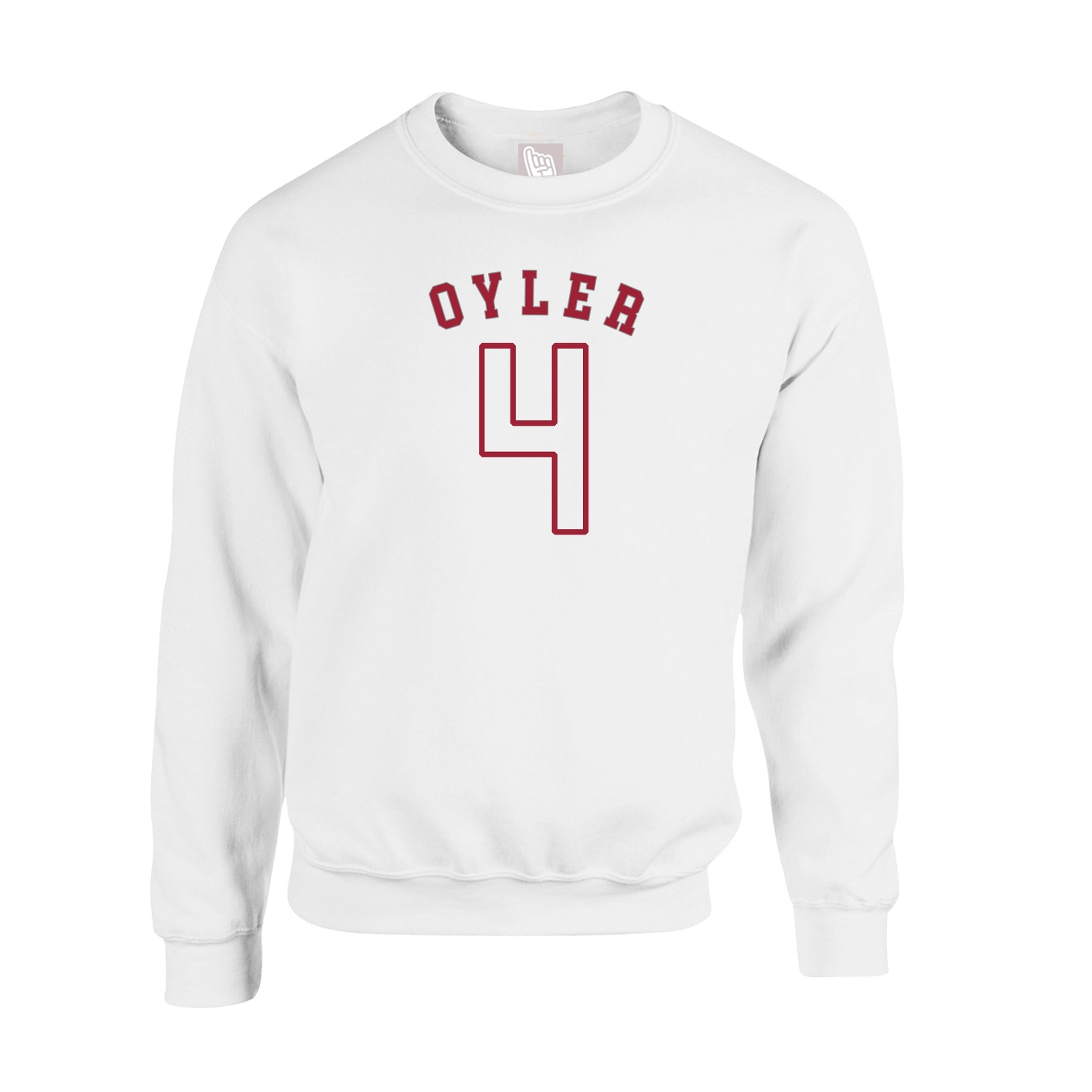 Fleece Crew — Shirsey Arch in White