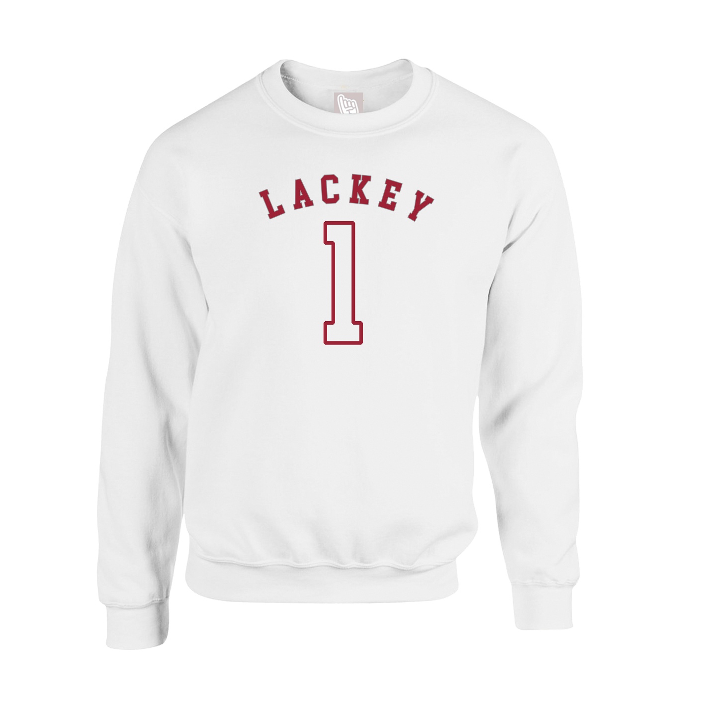 Fleece Crew — Shirsey Arch in White