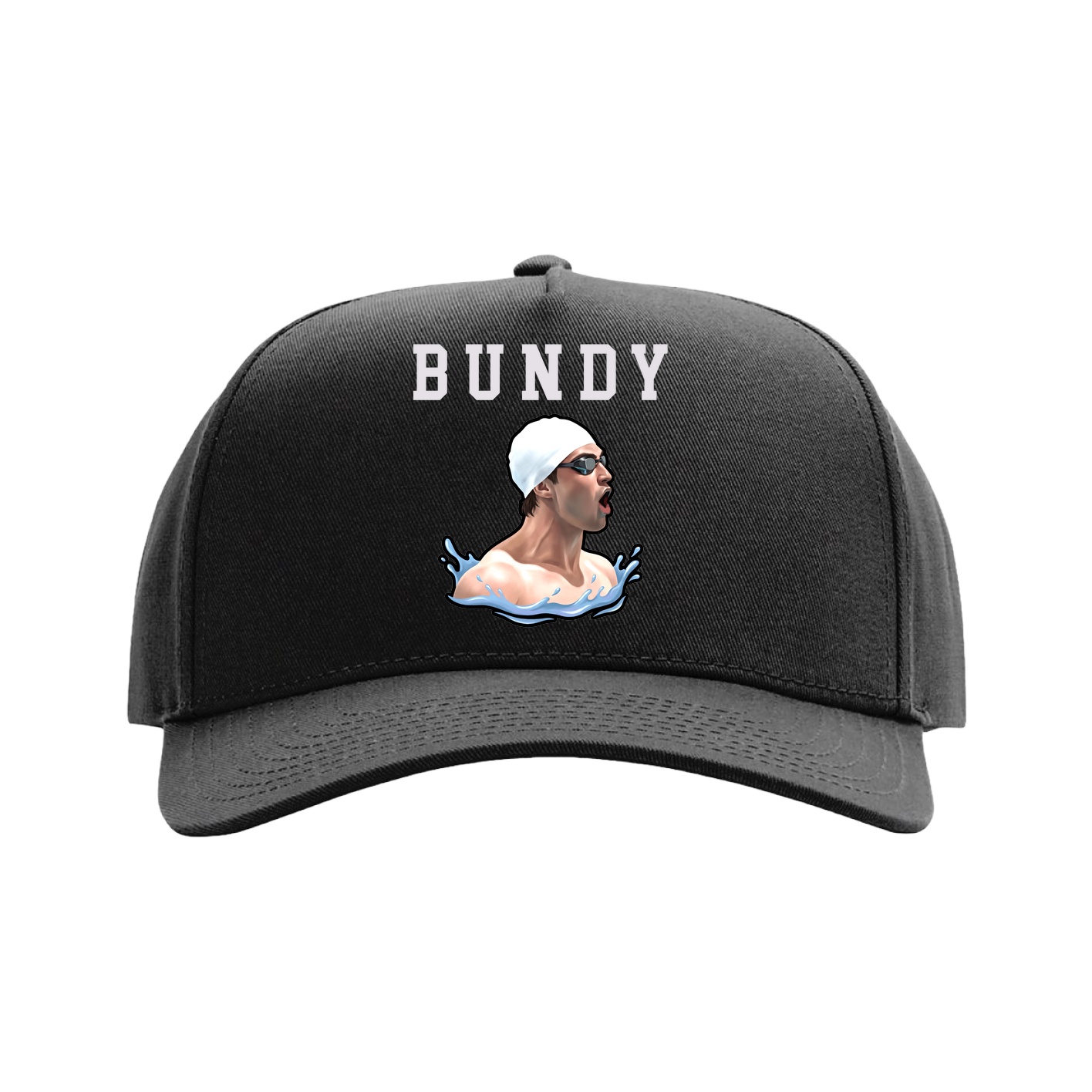 Full Fabric Five-Panel Champ Cap — Shirsey in Black