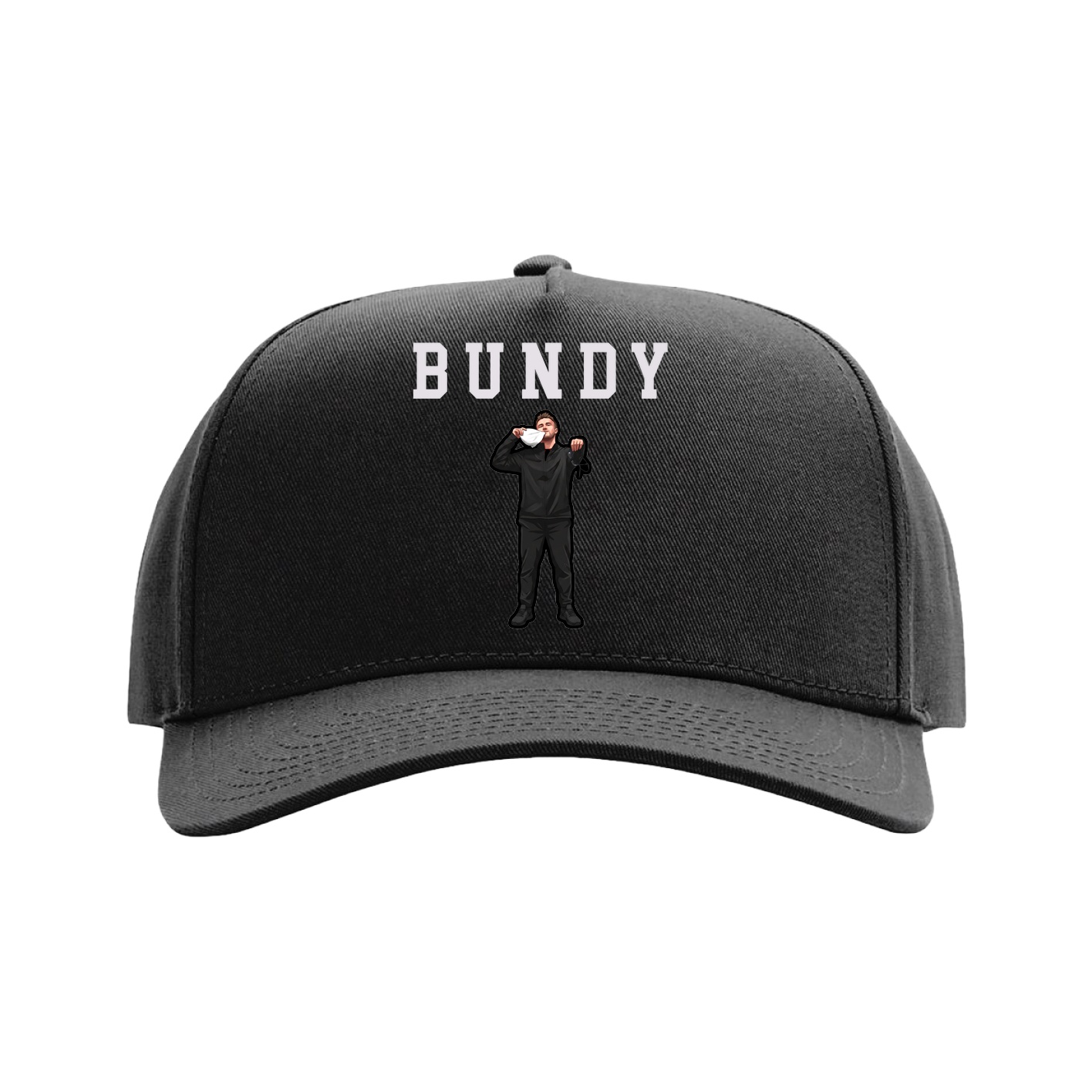 Full Fabric Five-Panel Champ Cap — Shirsey in Black