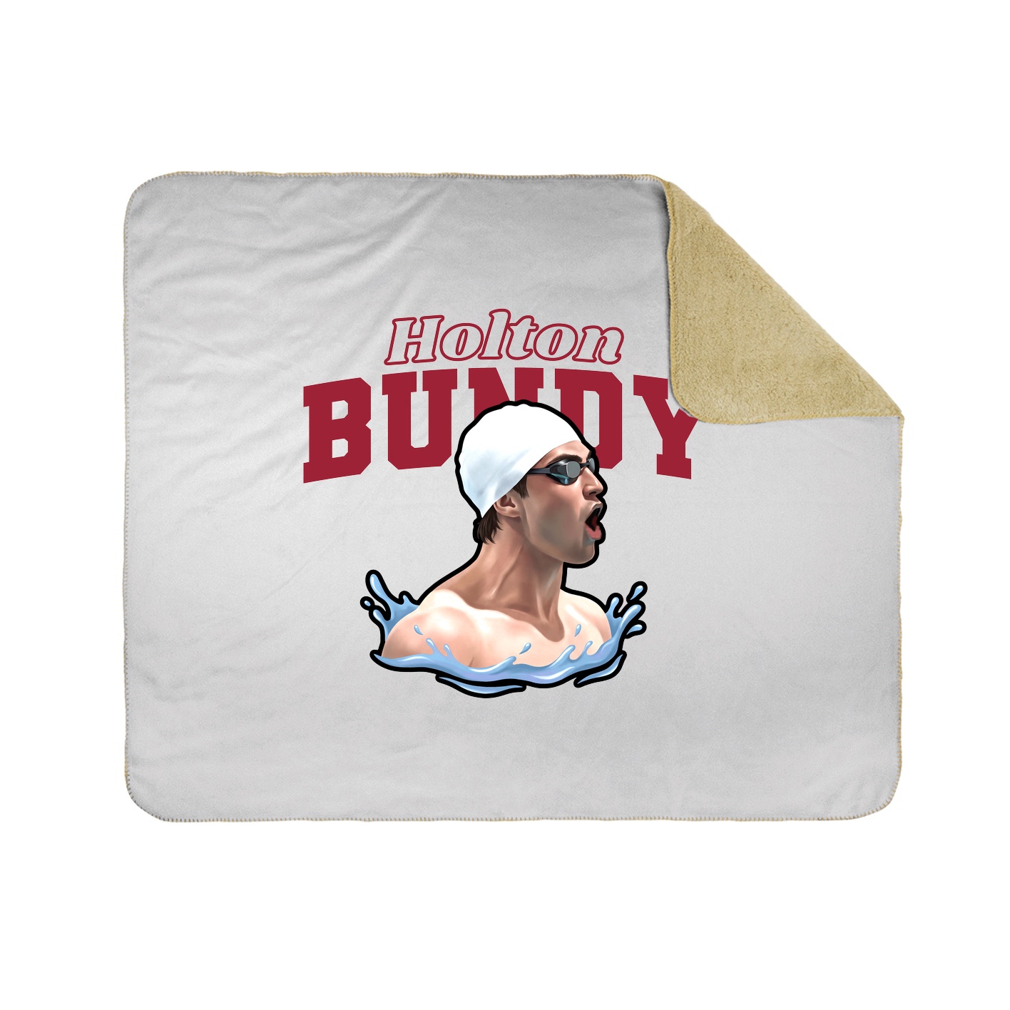 Throw Blanket — Name Arch in White