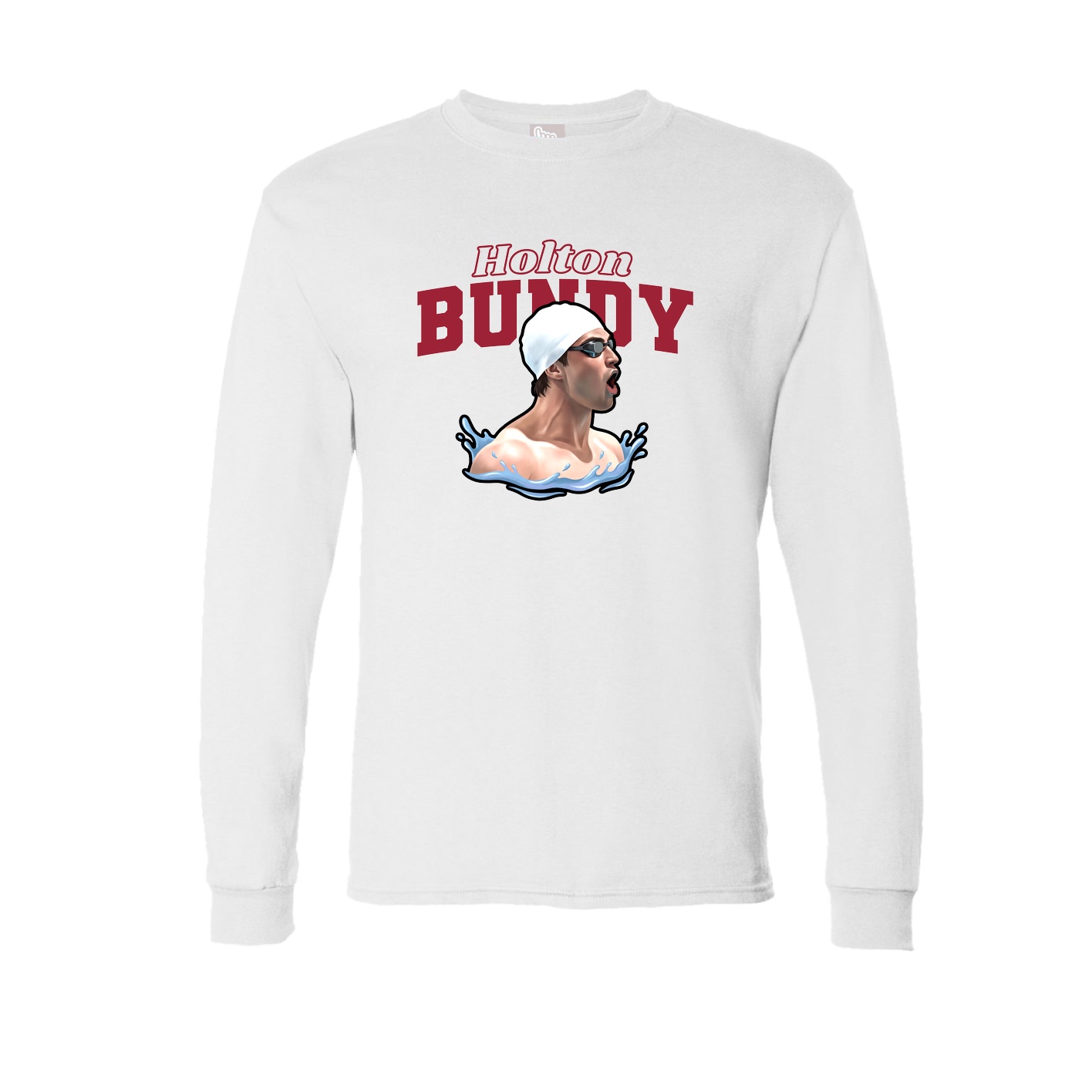 Long Sleeve Tee — Name Arch in White