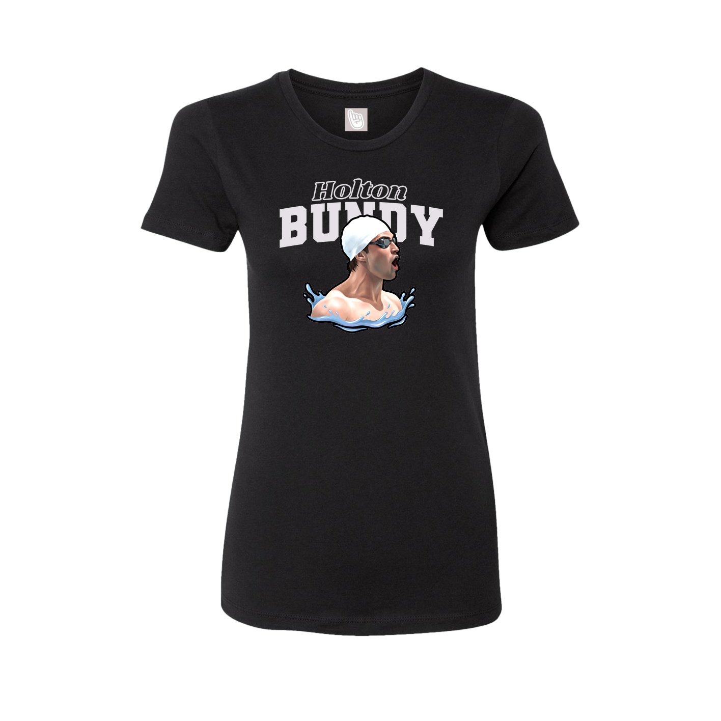 Fitted Women's Tee — Name Arch in Black