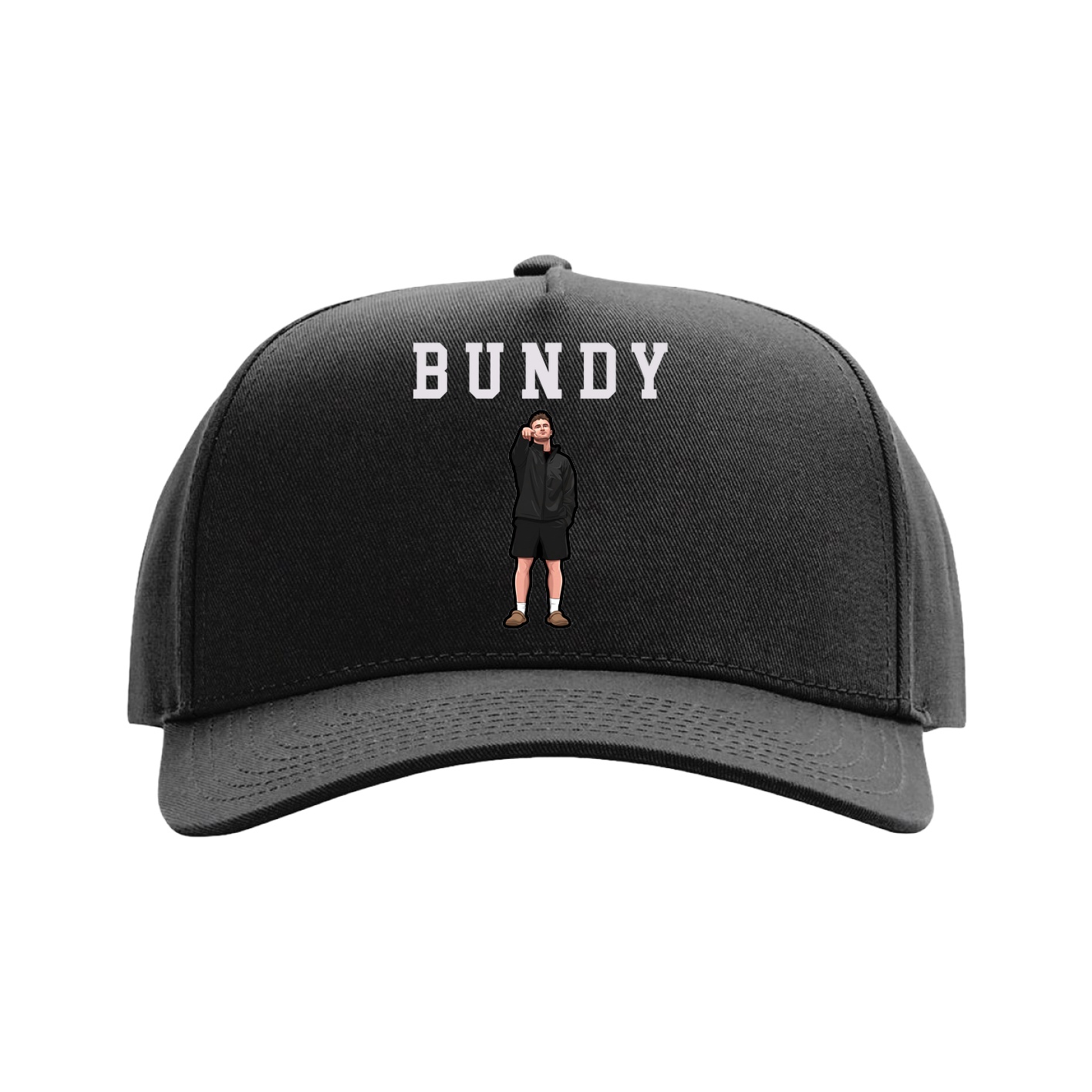 Full Fabric Five-Panel Champ Cap — Shirsey in Black