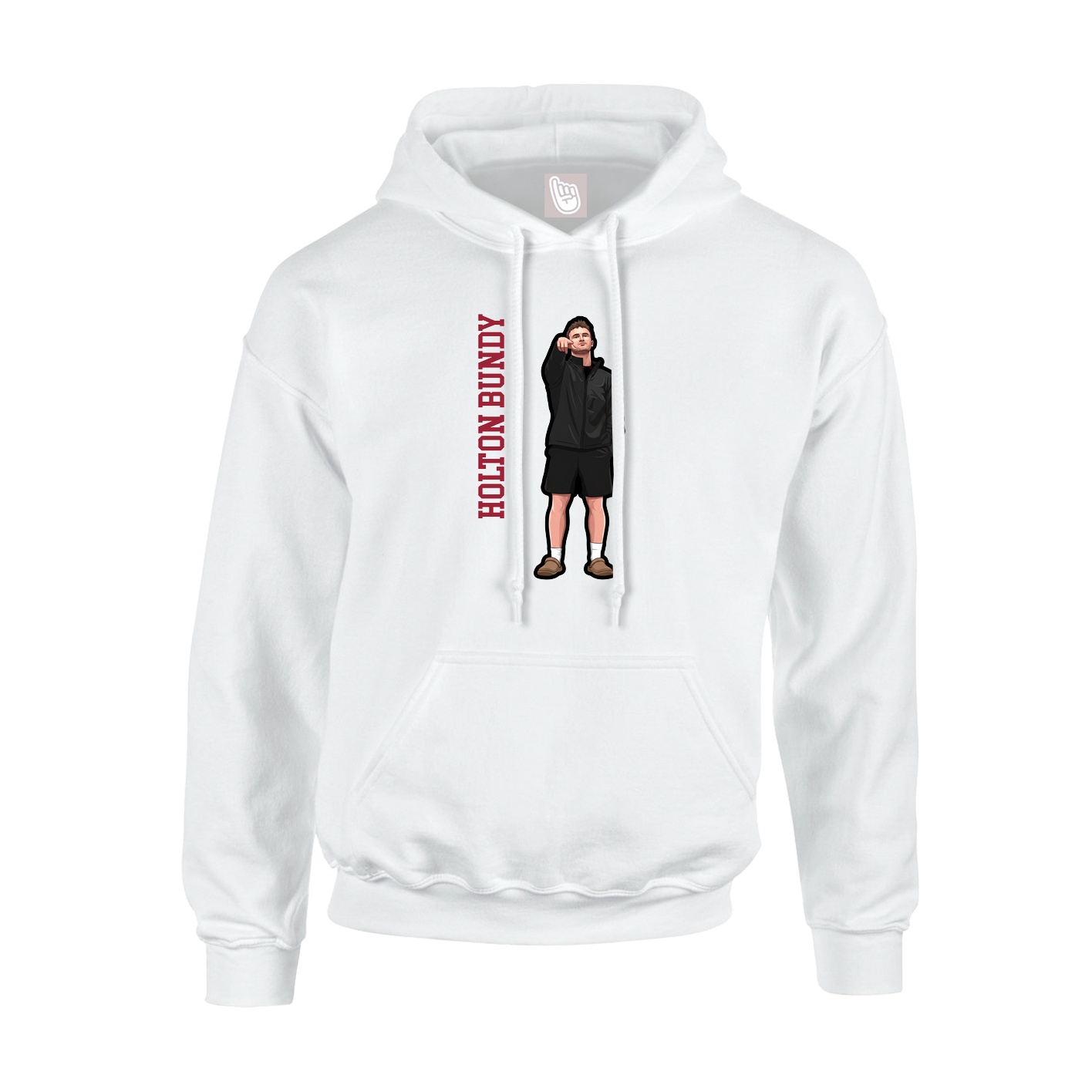 Hoodie — Name Vertical in White
