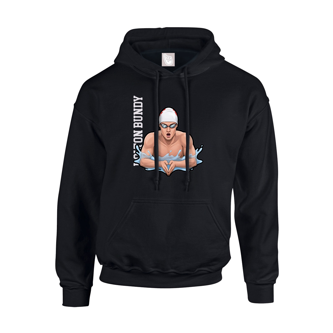 Youth Hoodie — Name Vertical in Black