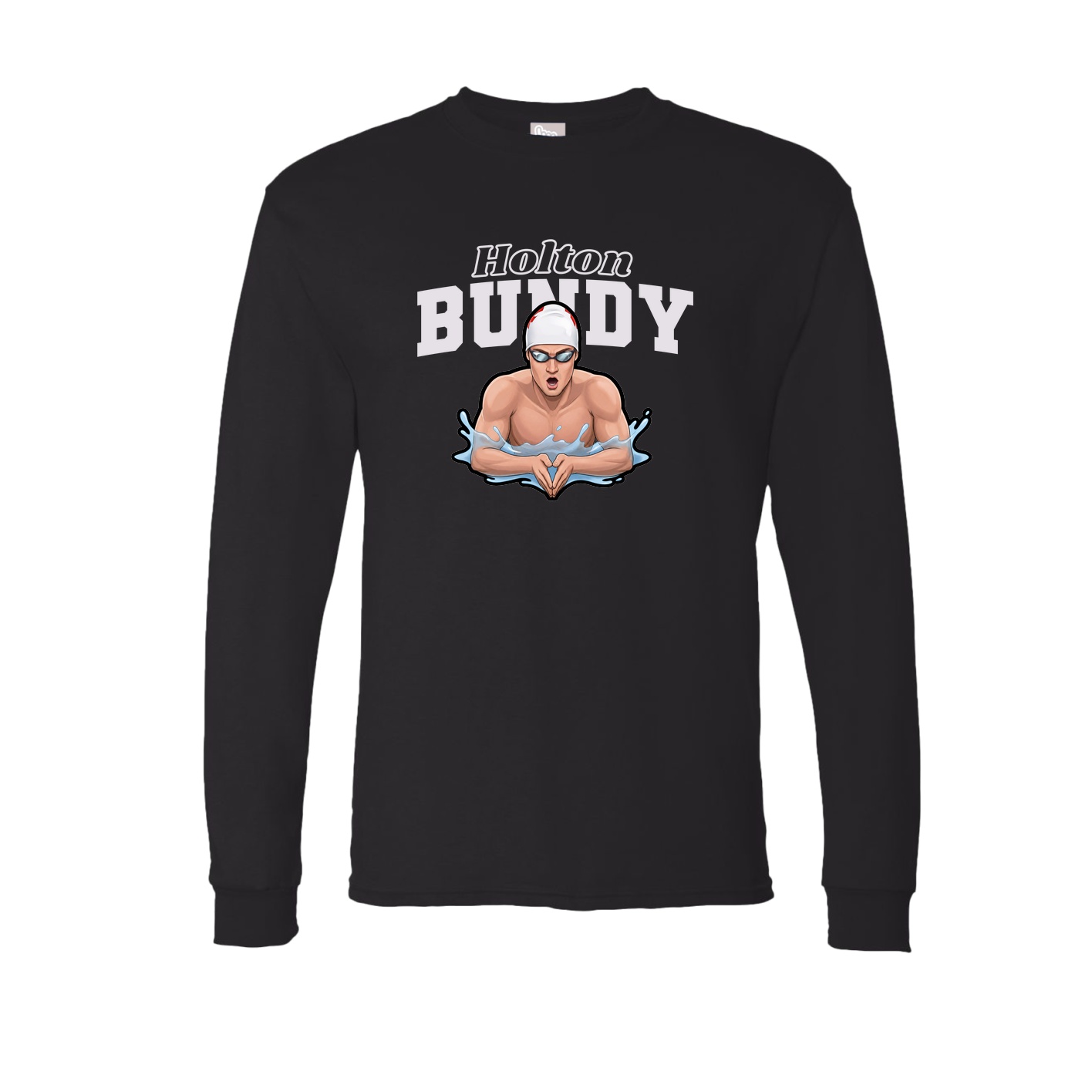 Long Sleeve Tee — Name Arch in Black