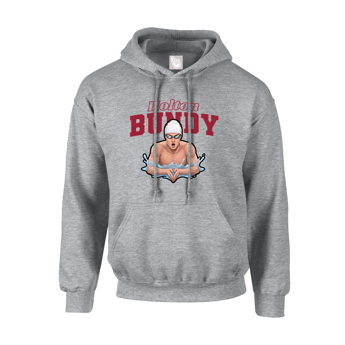 Hoodie — Name Arch in Grey