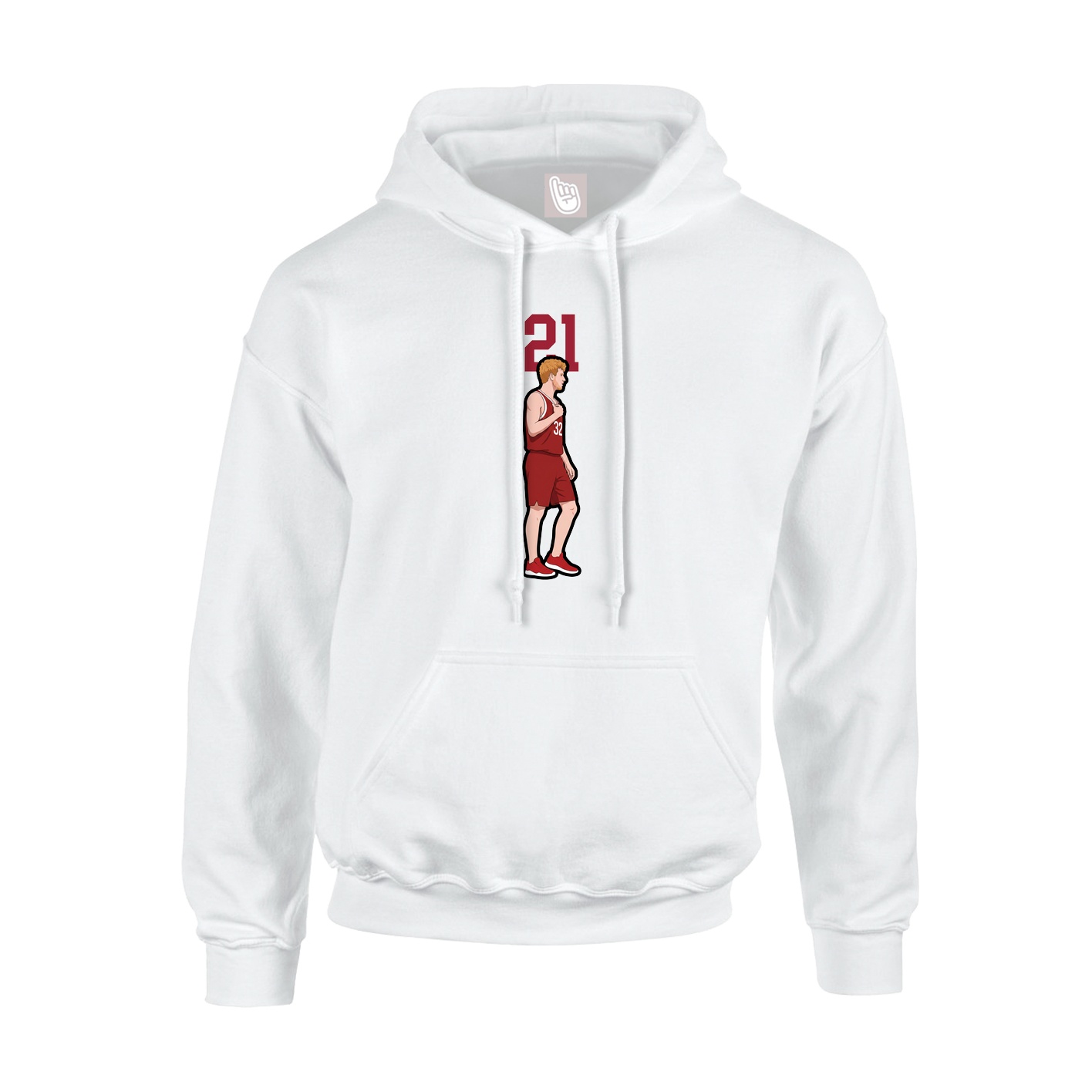 Hoodie — Number Top in White