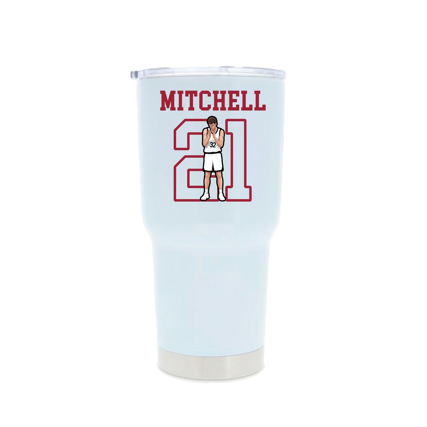 30oz Stainless Steel Tumbler — Shirsey in White