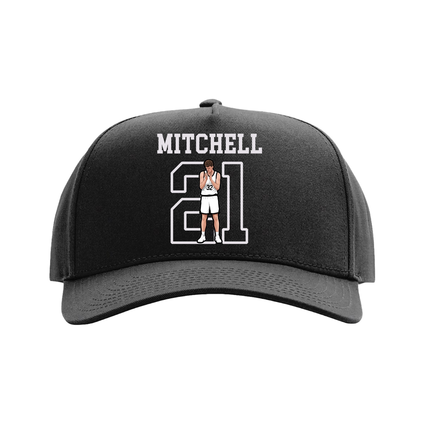 Full Fabric Five-Panel Champ Cap — Shirsey in Black