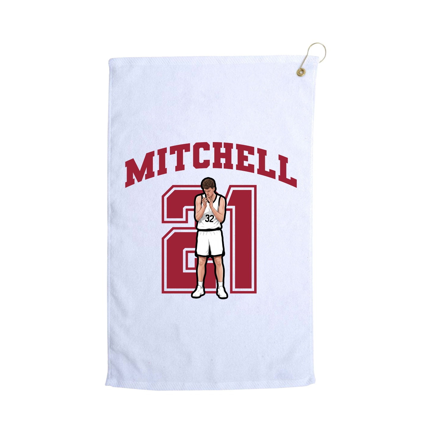 Golf Towel — Number in White