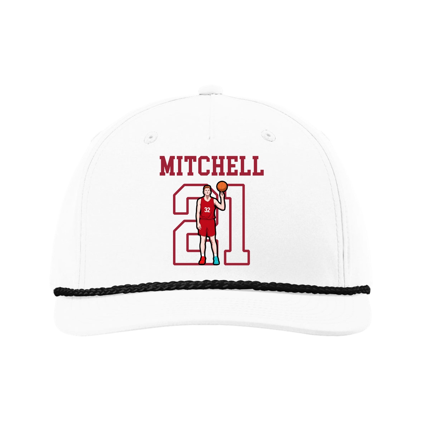 Five-Panel Classic Rope Cap — Shirsey in White