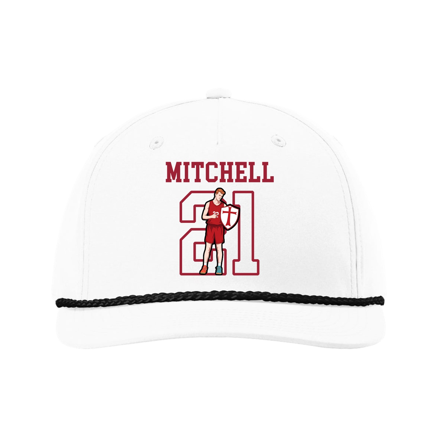 Five-Panel Classic Rope Cap — Shirsey in White