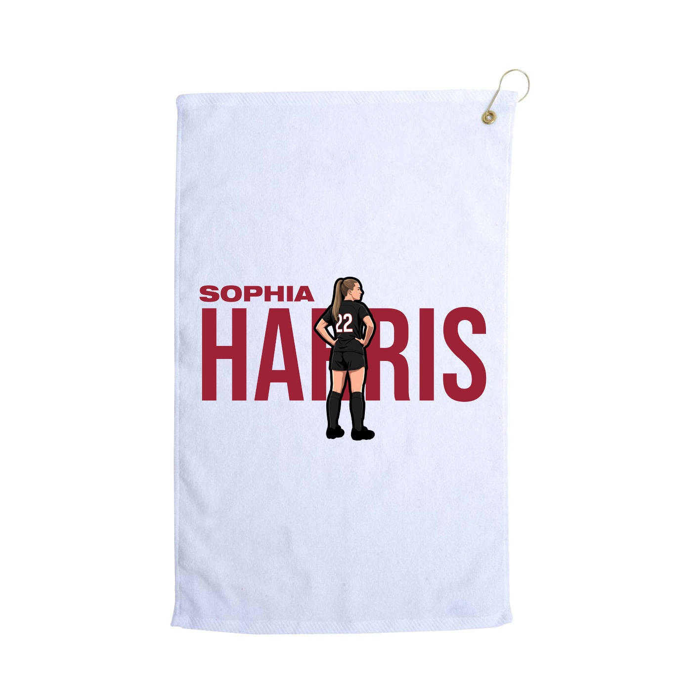Golf Towel — Player Name in White