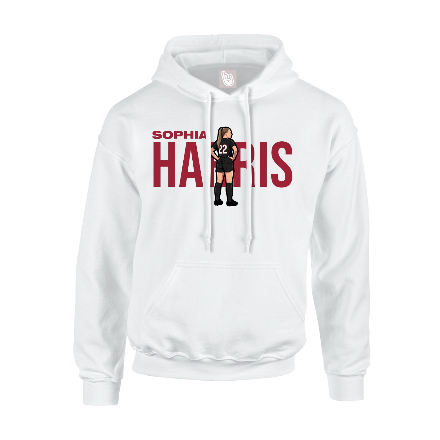 Hoodie — Player Name in White
