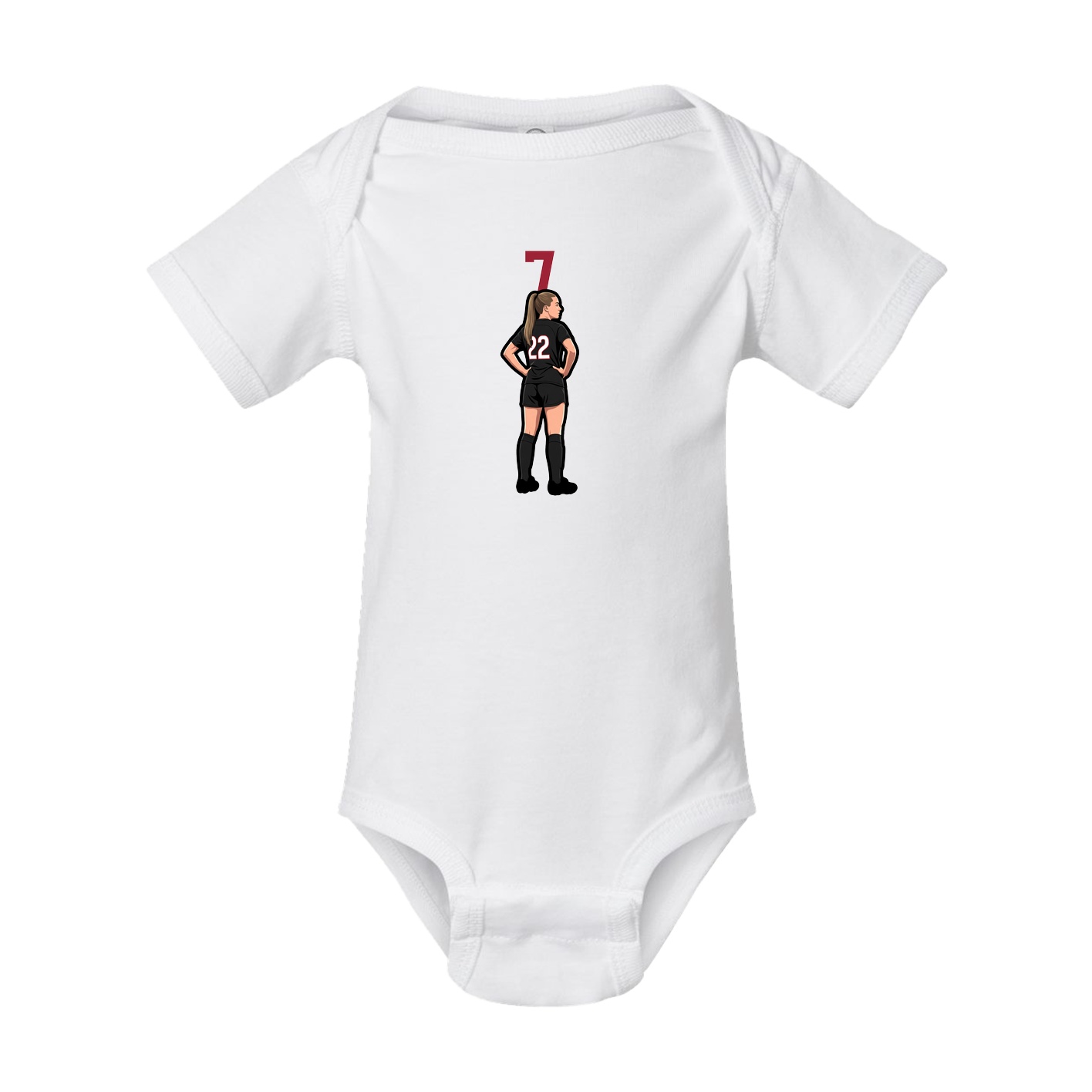 Baby Onesie — Number Top in White