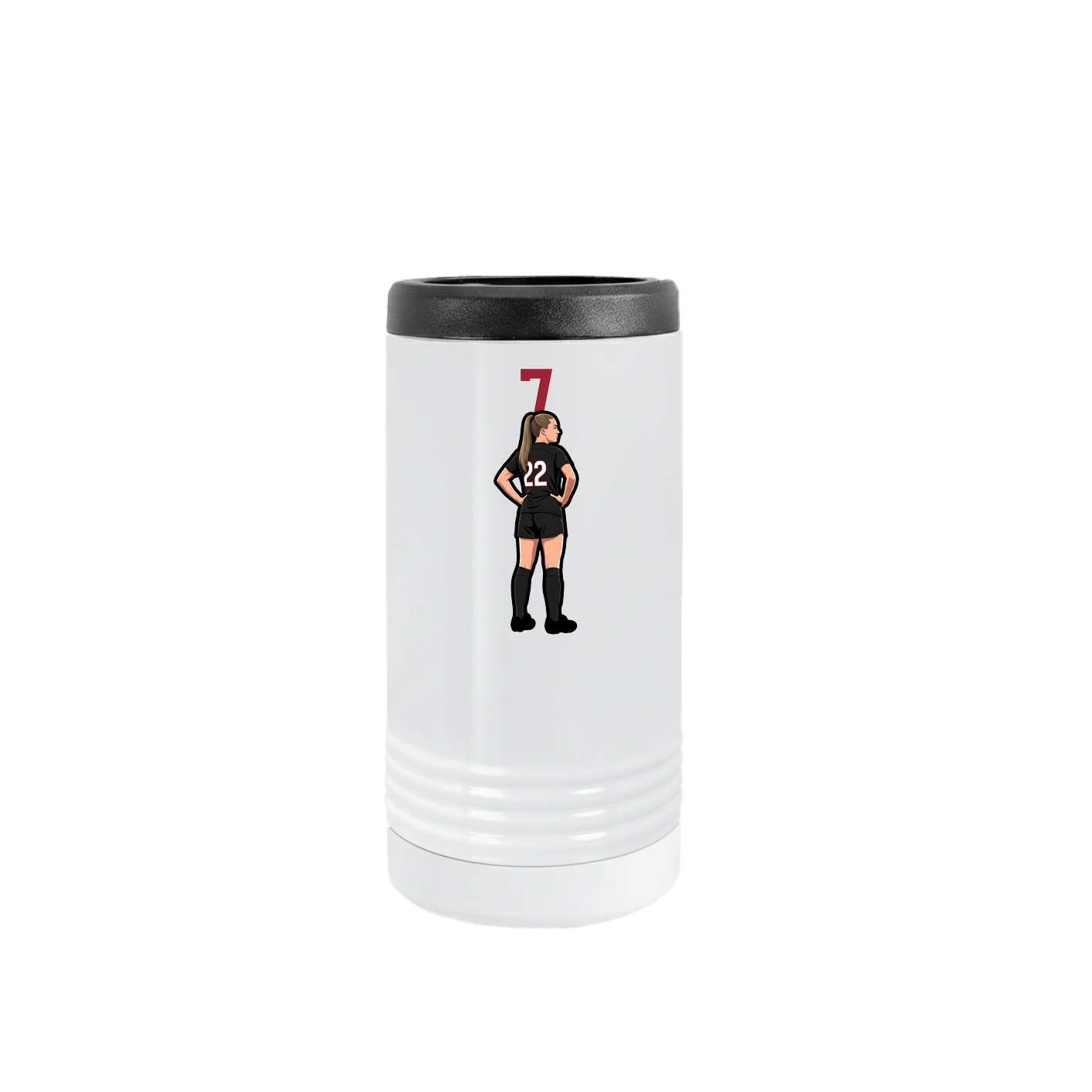Slim Beverage Holder — Number Top in White
