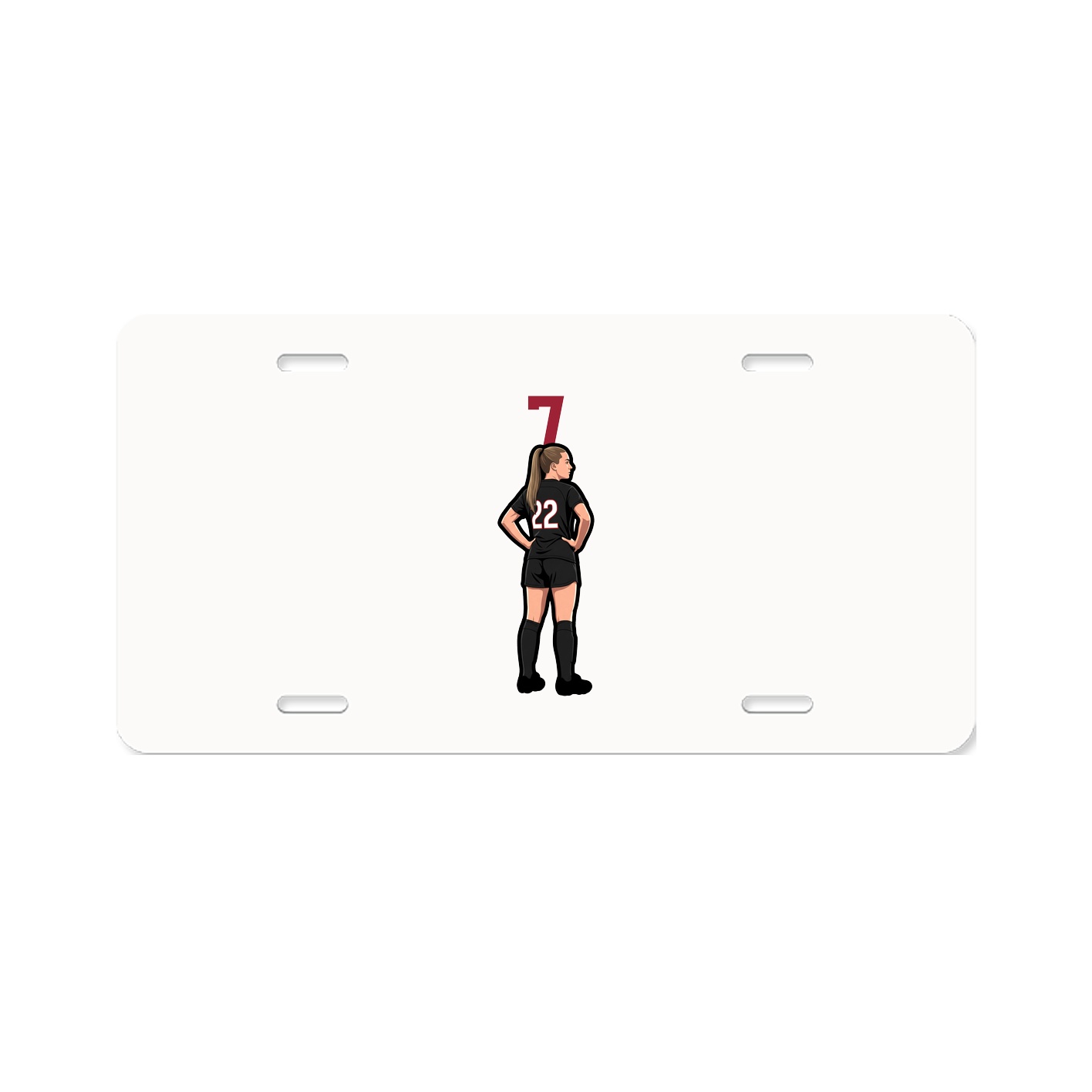 License Plate — Number Top in Classic