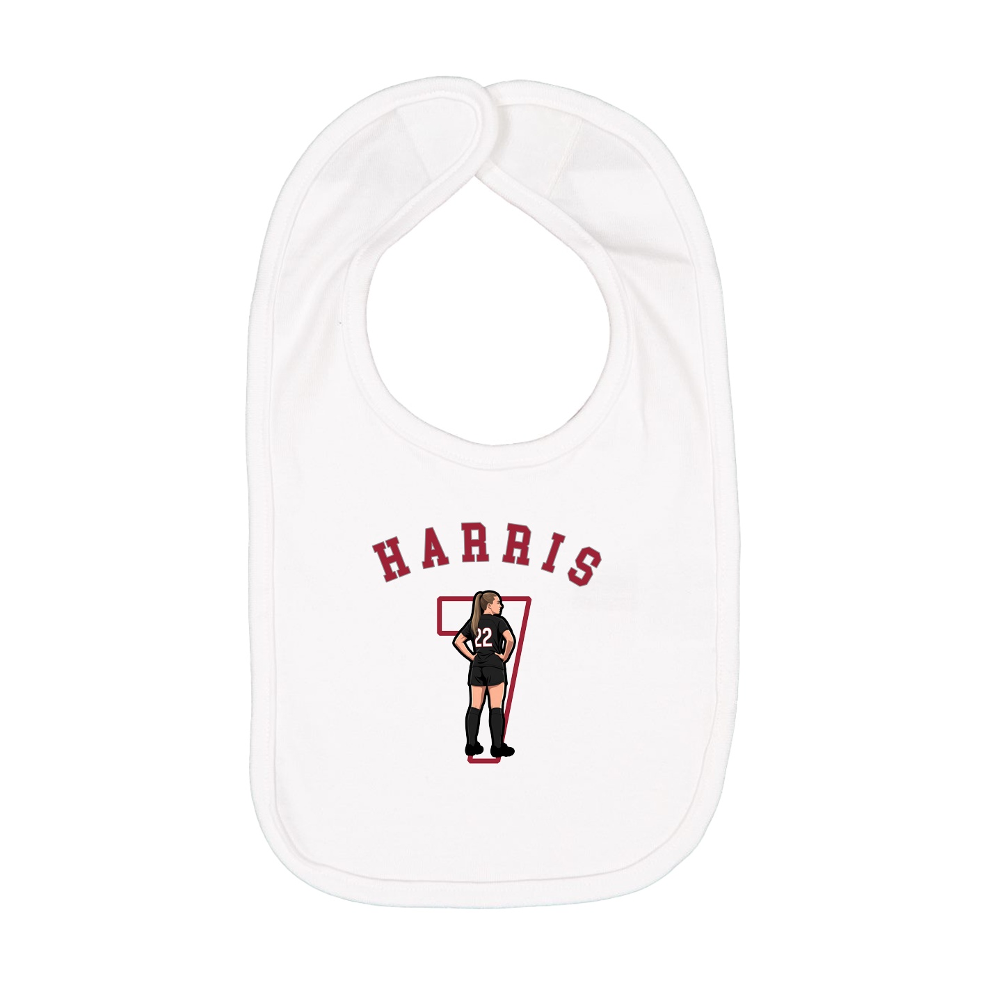 Infant Bib — Shirsey Arch in White