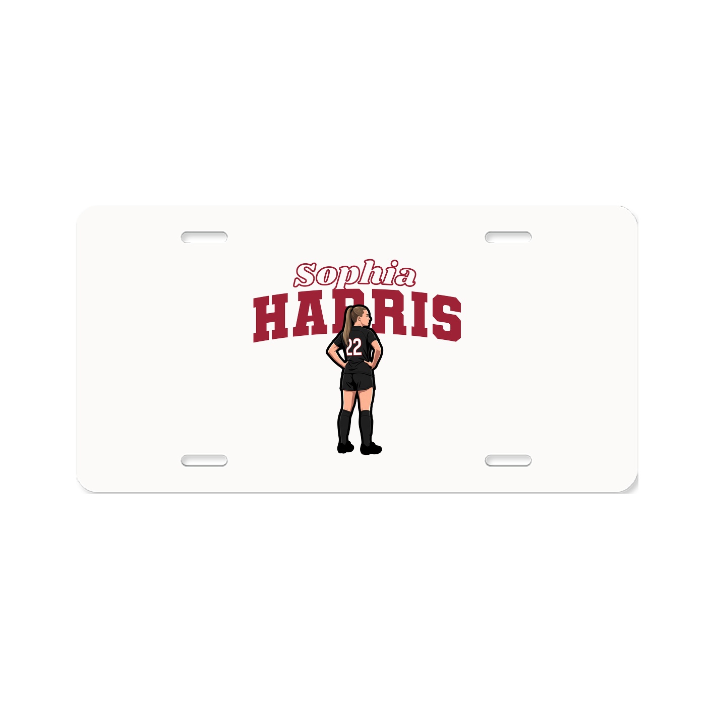 License Plate — Name Arch in Classic