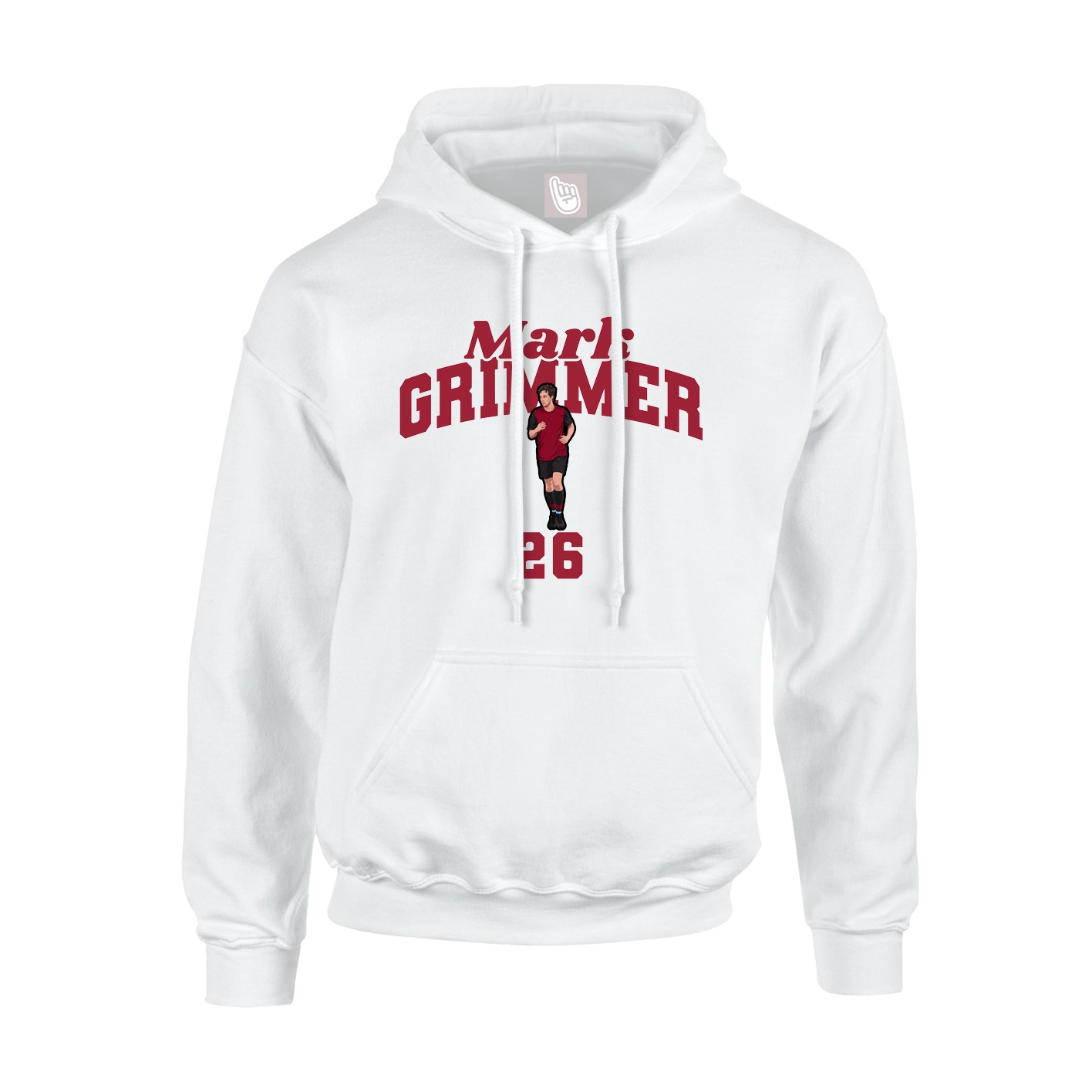 Youth Hoodie — Signature Arch in White