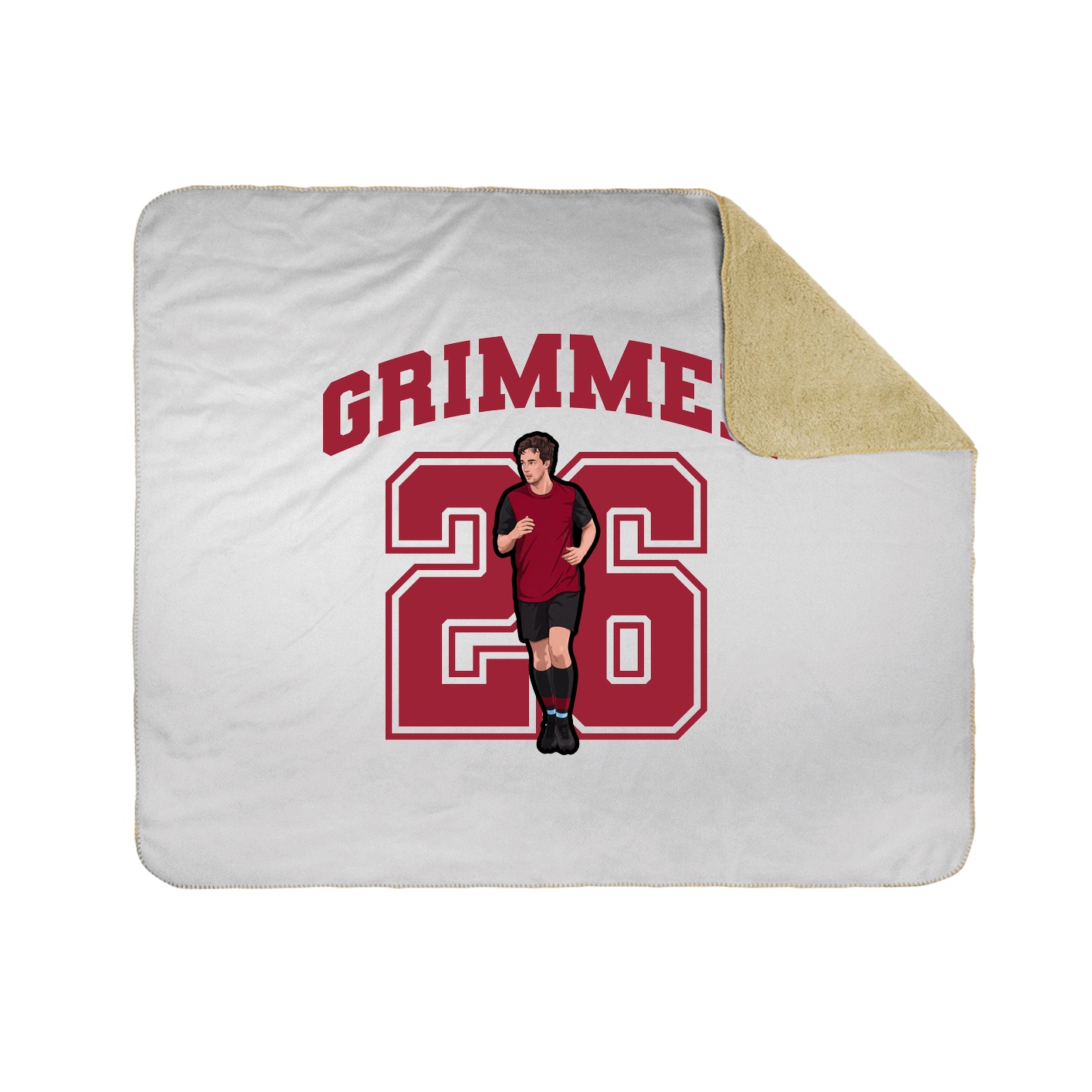Throw Blanket — Number in White