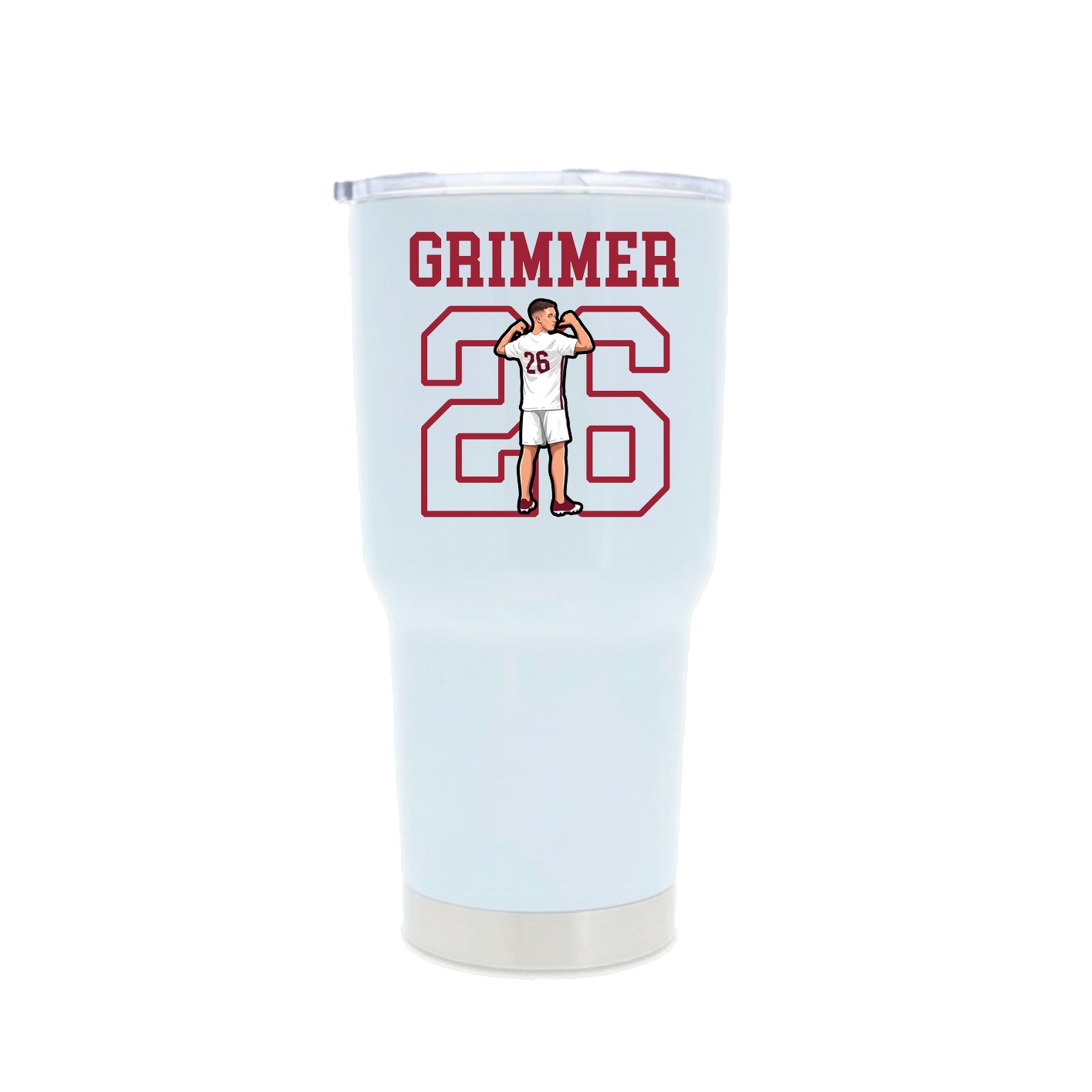 30oz Stainless Steel Tumbler — Shirsey in White