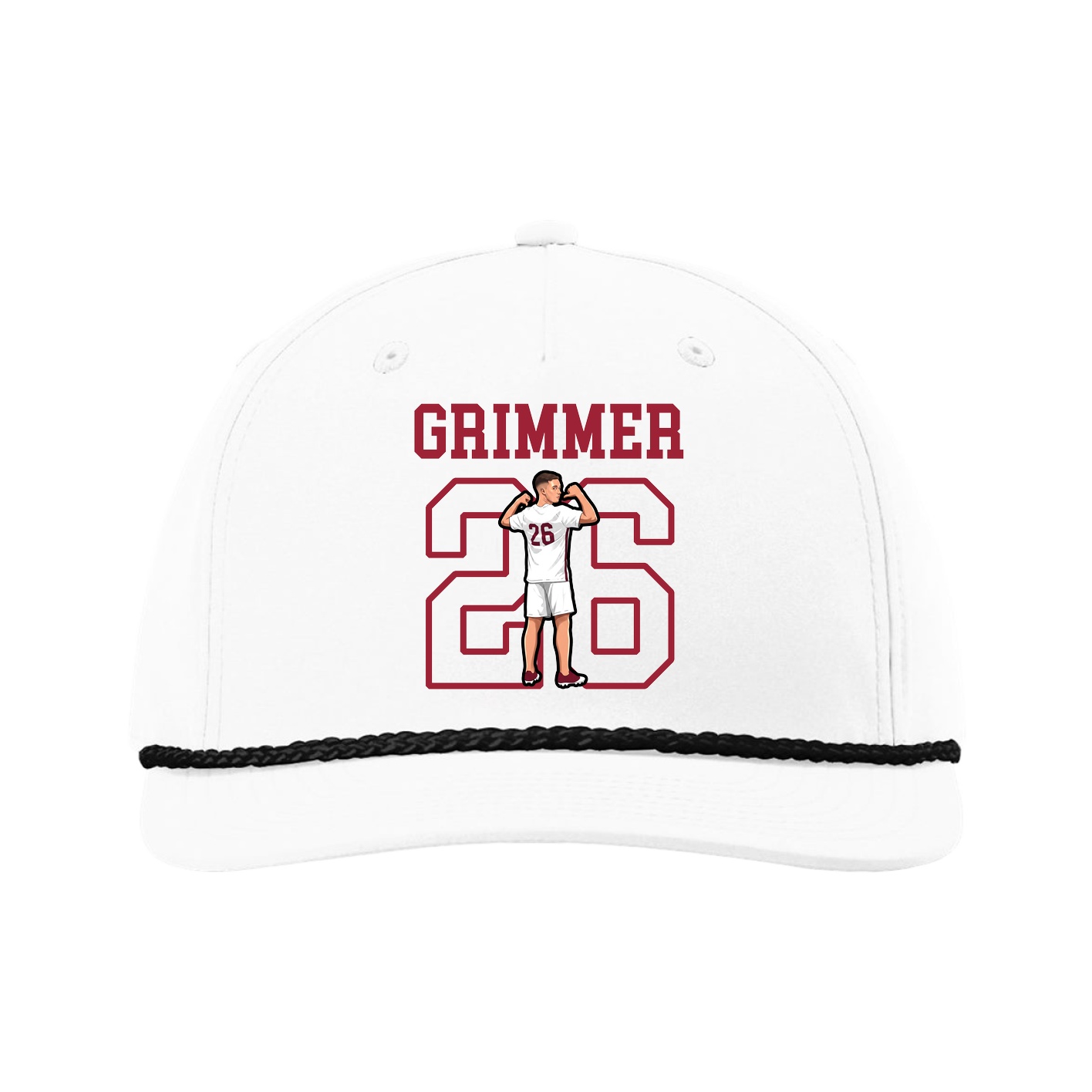 Five-Panel Classic Rope Cap — Shirsey in White