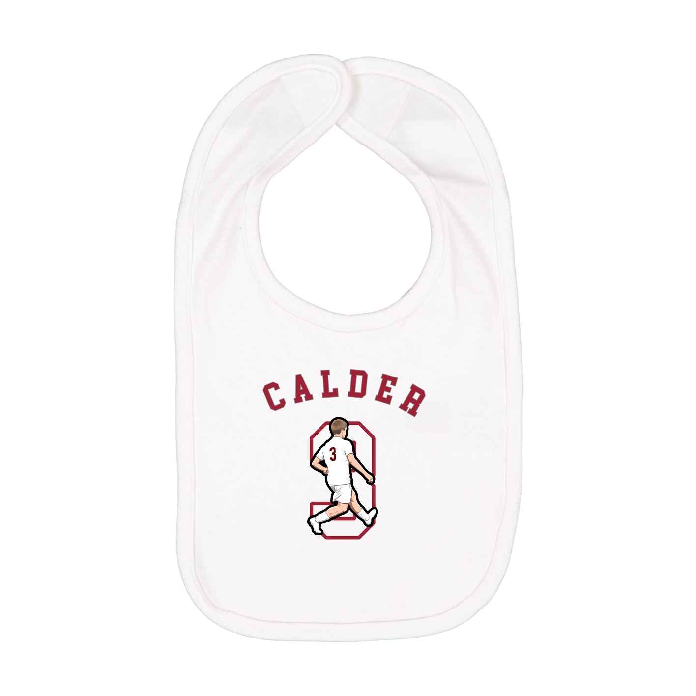 Infant Bib — Shirsey Arch in White