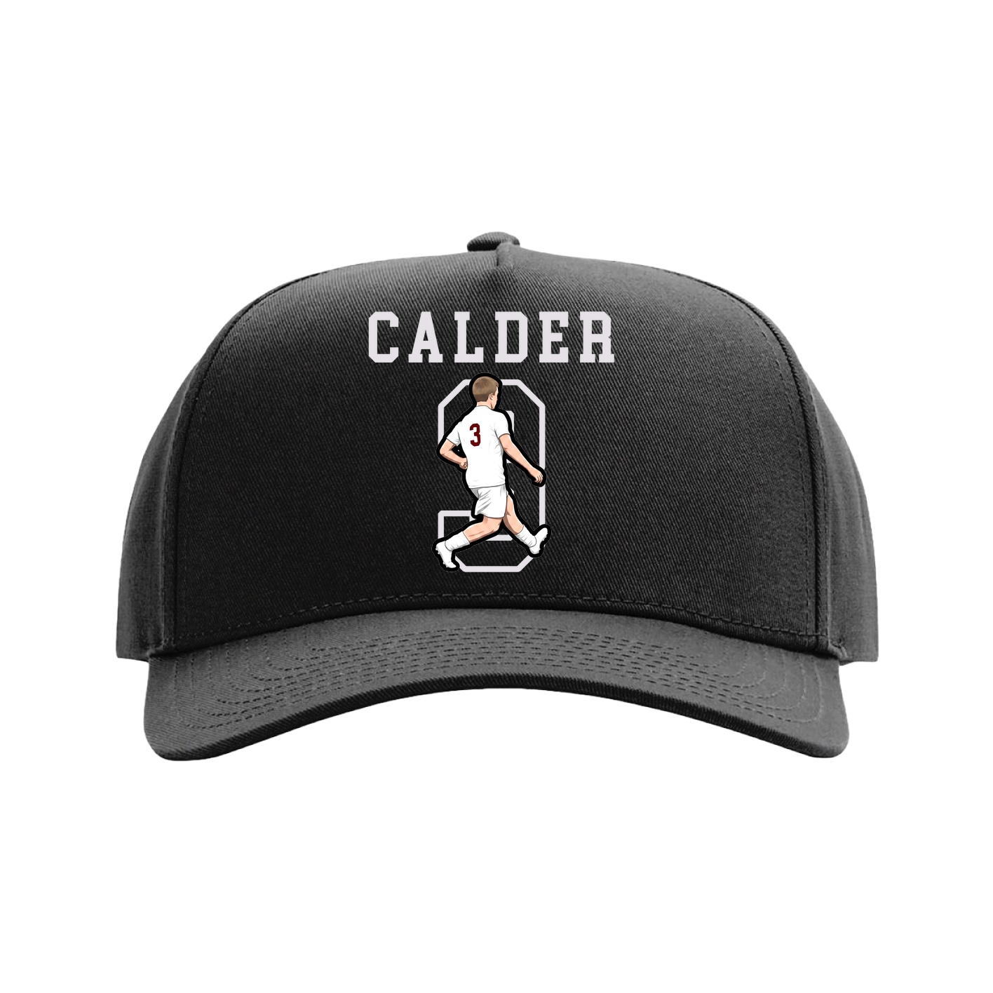 Full Fabric Five-Panel Champ Cap — Shirsey in Black